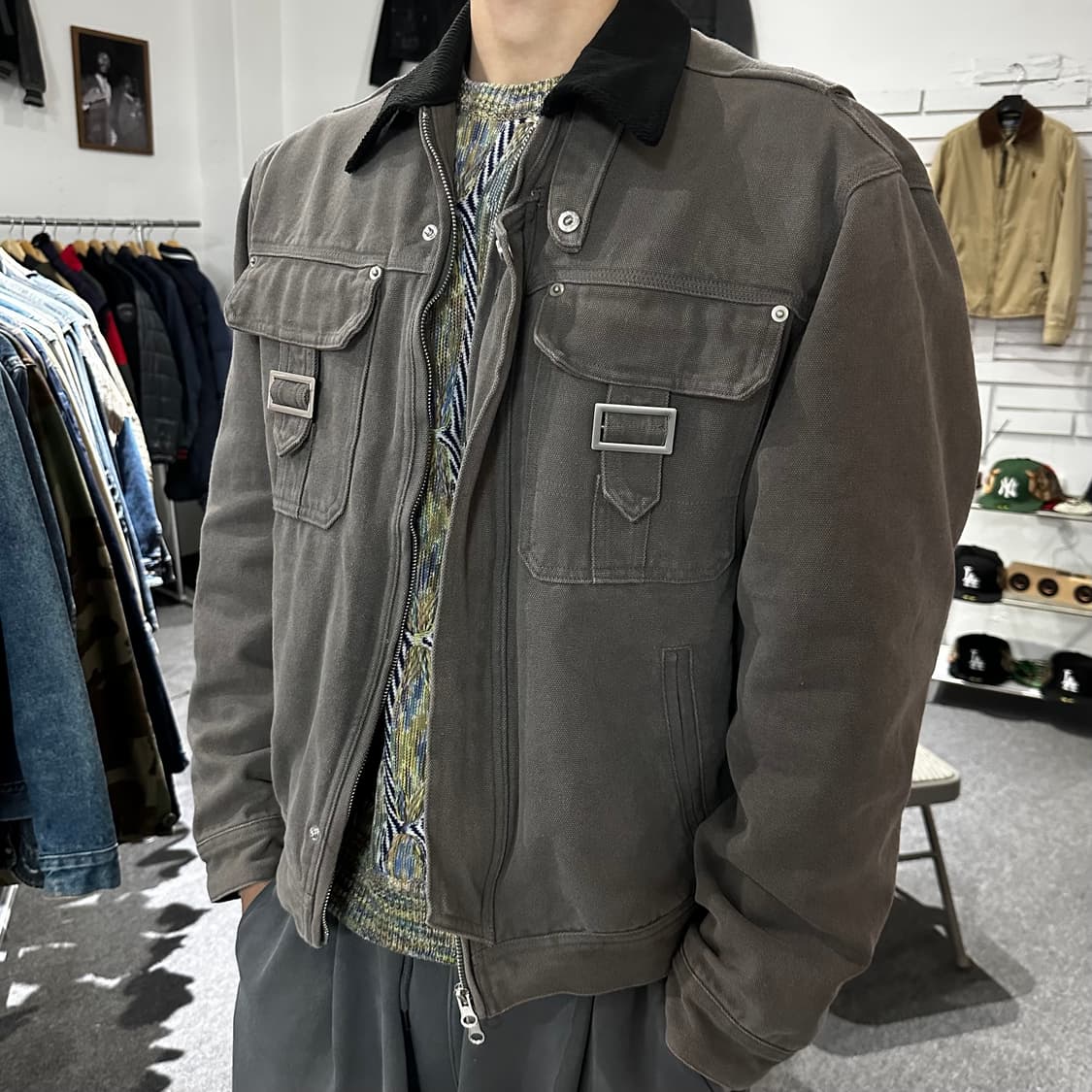 트릴리온 버클 코튼 워크 자켓 새상품 상품이미지3