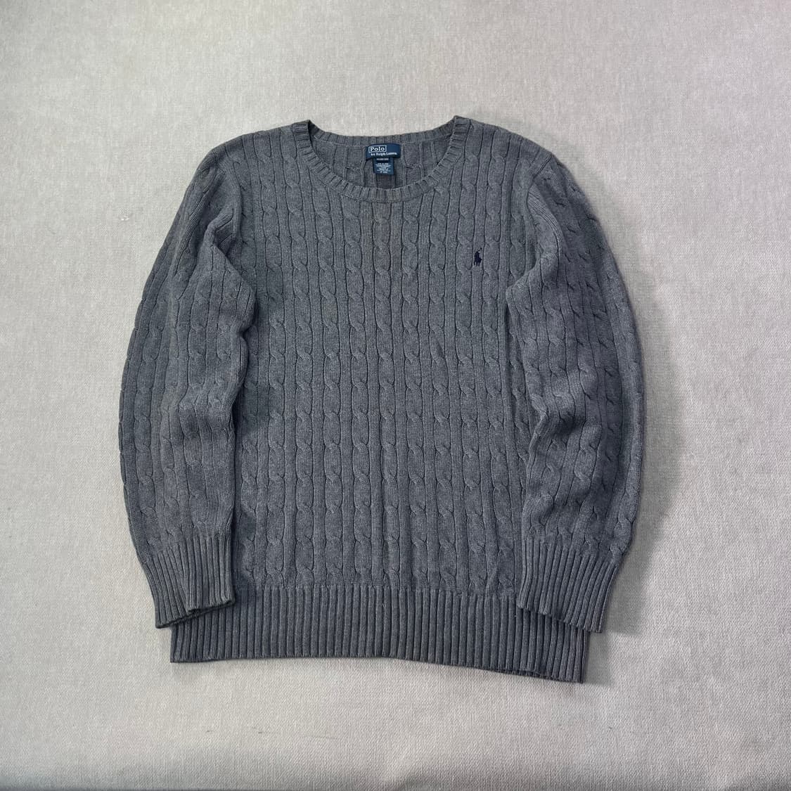 100 폴로랄프로렌 꽈배기 그레이 니트 상품이미지1