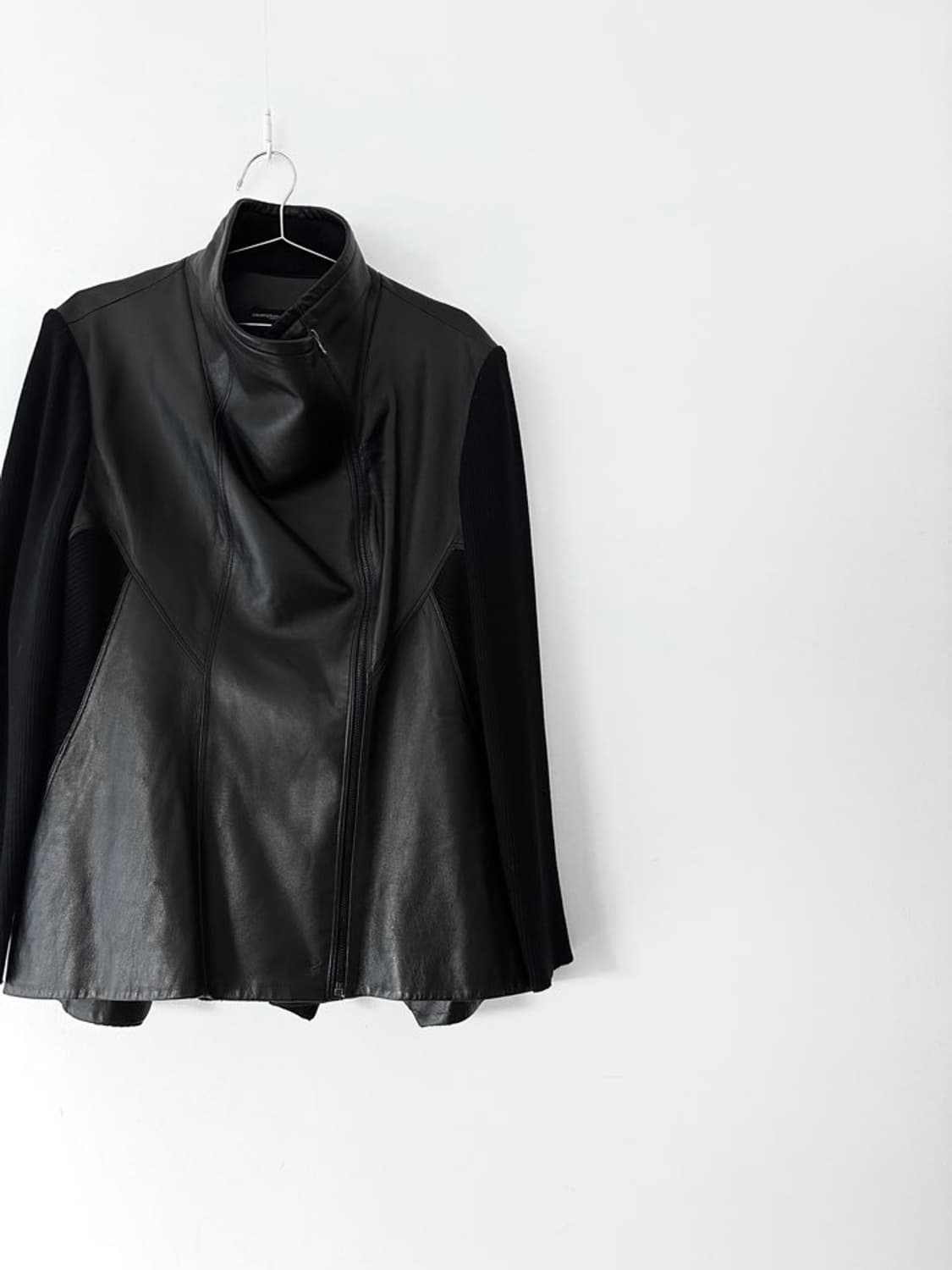 LIESANGBONG diagonal zip leather jacket 상품이미지2