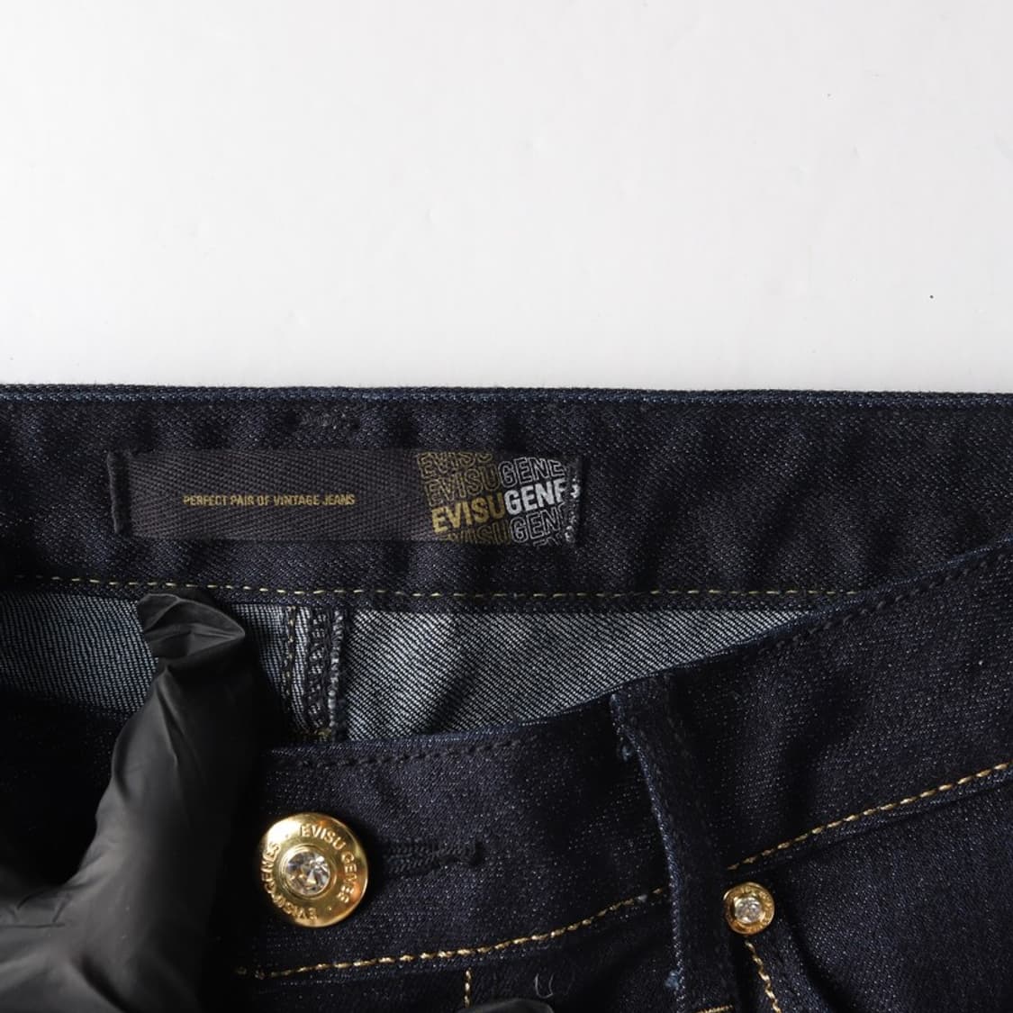 에비수 큐빅 포인트 생지 부츠컷 데님 팬츠 28 상품이미지6