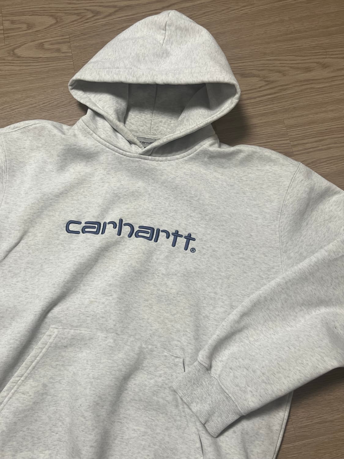 칼하트 윕 wip 백염 애쉬 그레이 후드티 상품이미지3