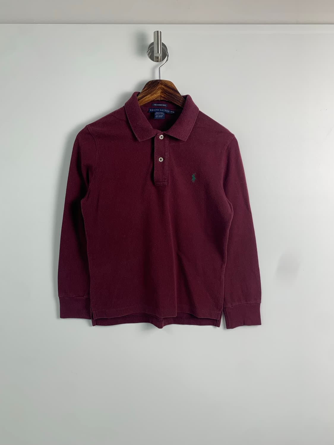 폴로 랄프로렌 버건디 긴팔 카라 티셔츠 상품이미지2