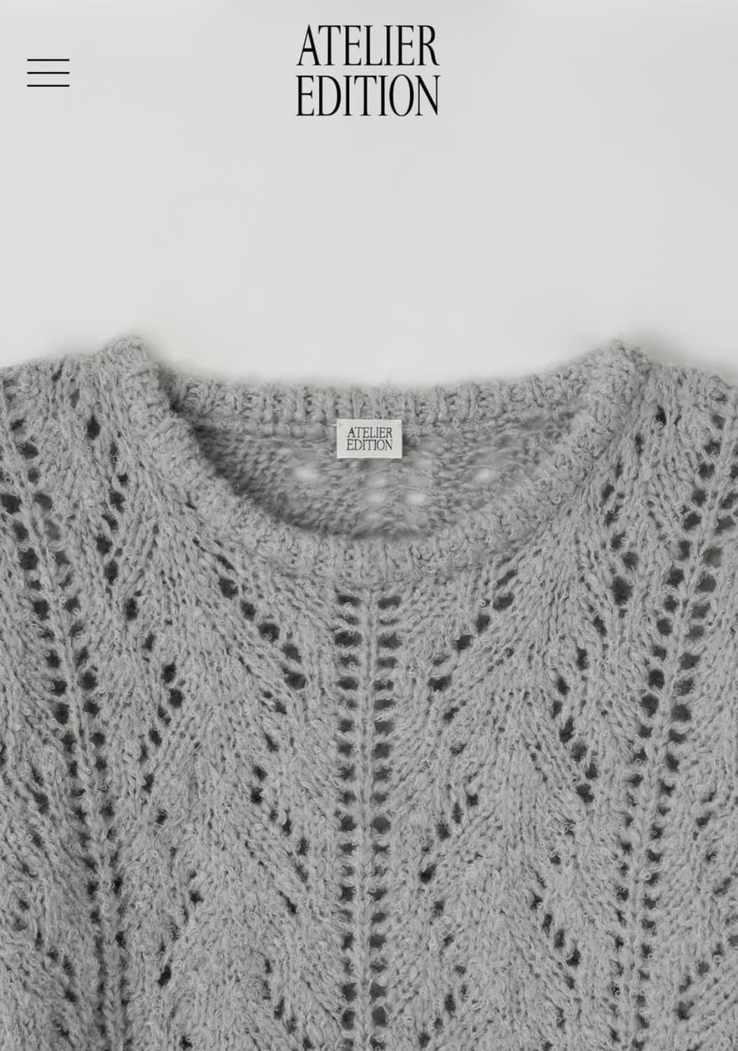 아뜰리에 에디션  Skashi Round Knit (light gray) 상품이미지3
