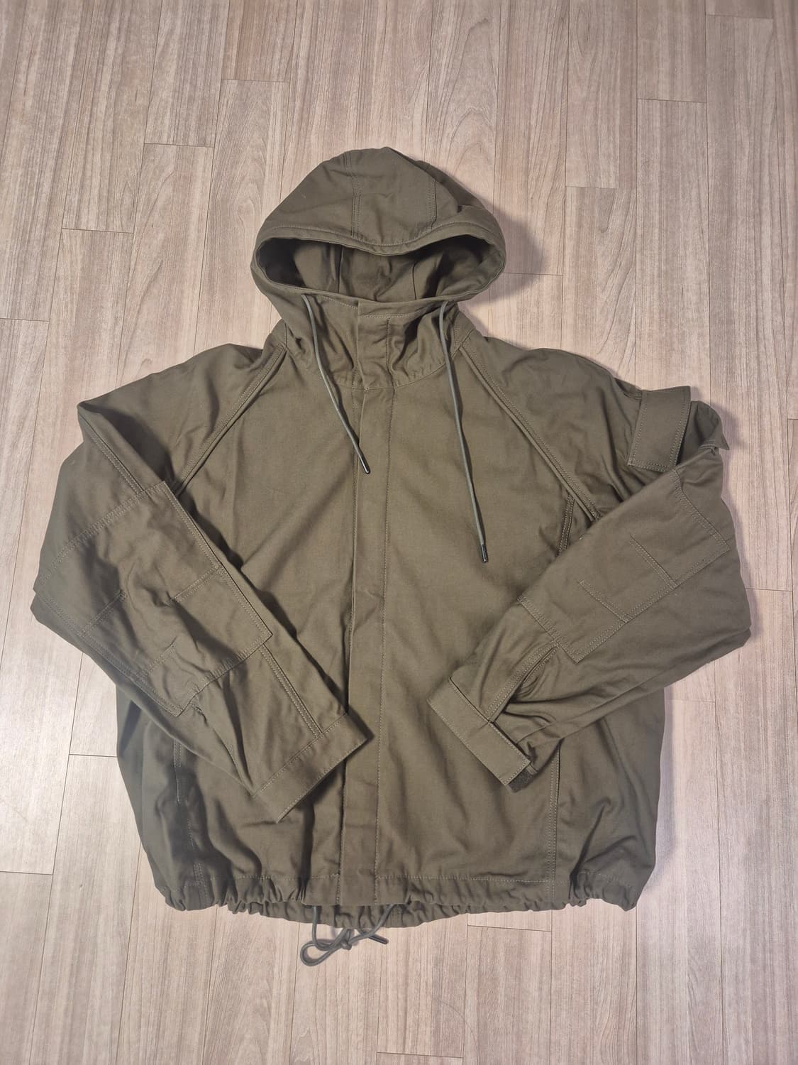 준지 코튼 스트링 래글런 슬리브 후디 셔츠 상품이미지1