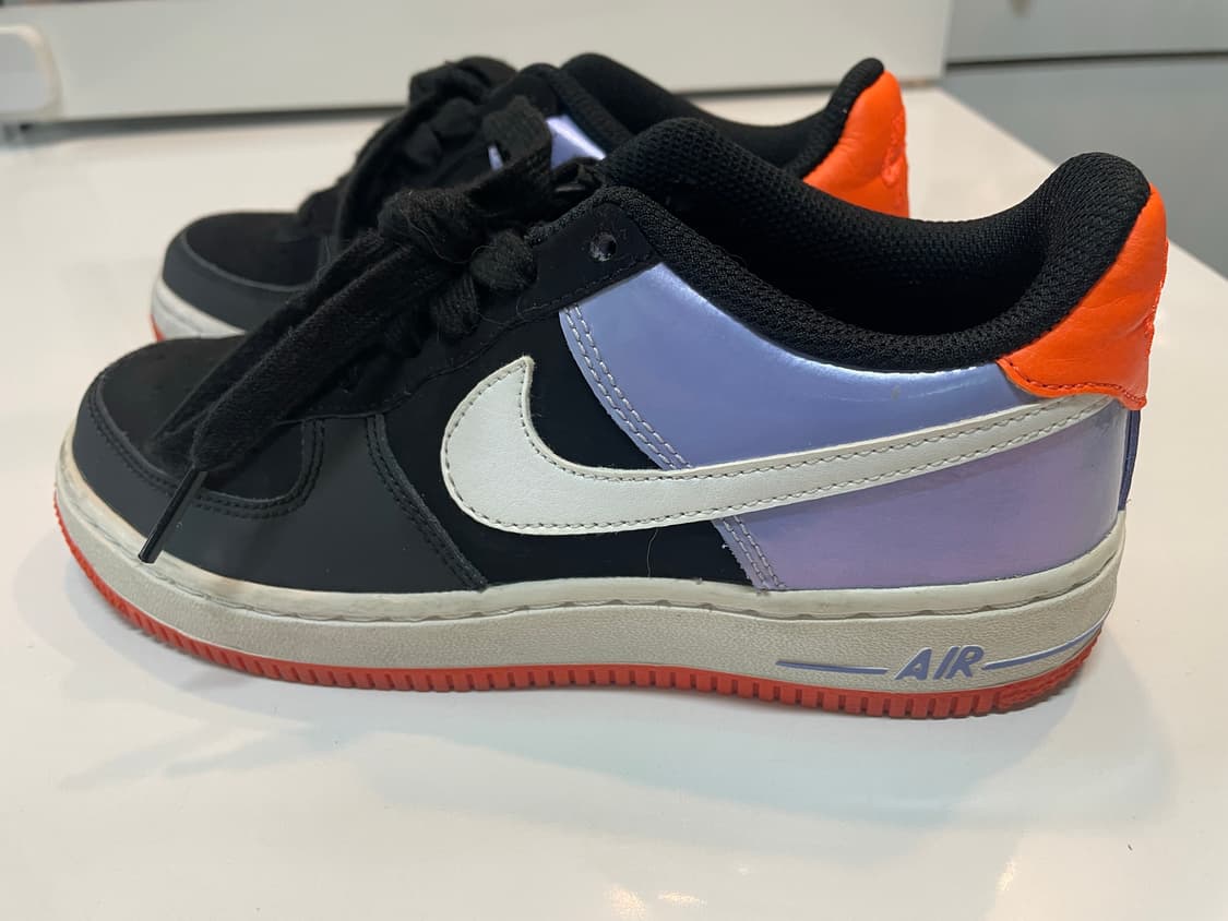 나이키 에어포스 1 블랙/퍼플/오렌지 225mm 상품이미지1