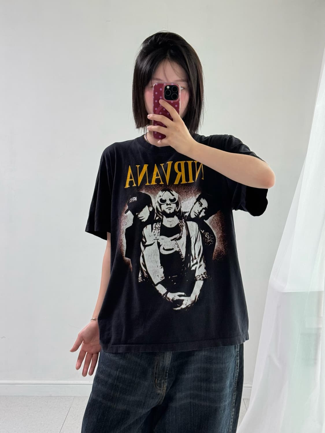 빈티지 너바나 블랙 반팔티 상품이미지2