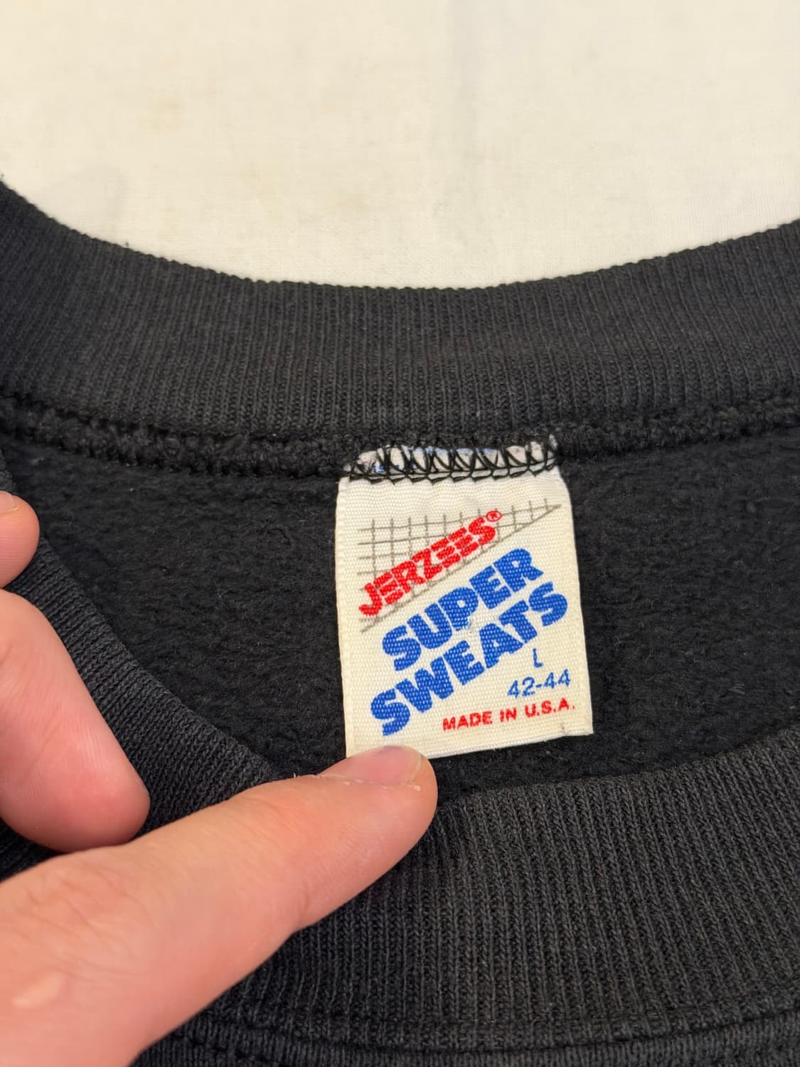 90s 져지스 슈퍼스웻 빈티지 스웻셔츠 맨투맨 블랙 상품이미지4