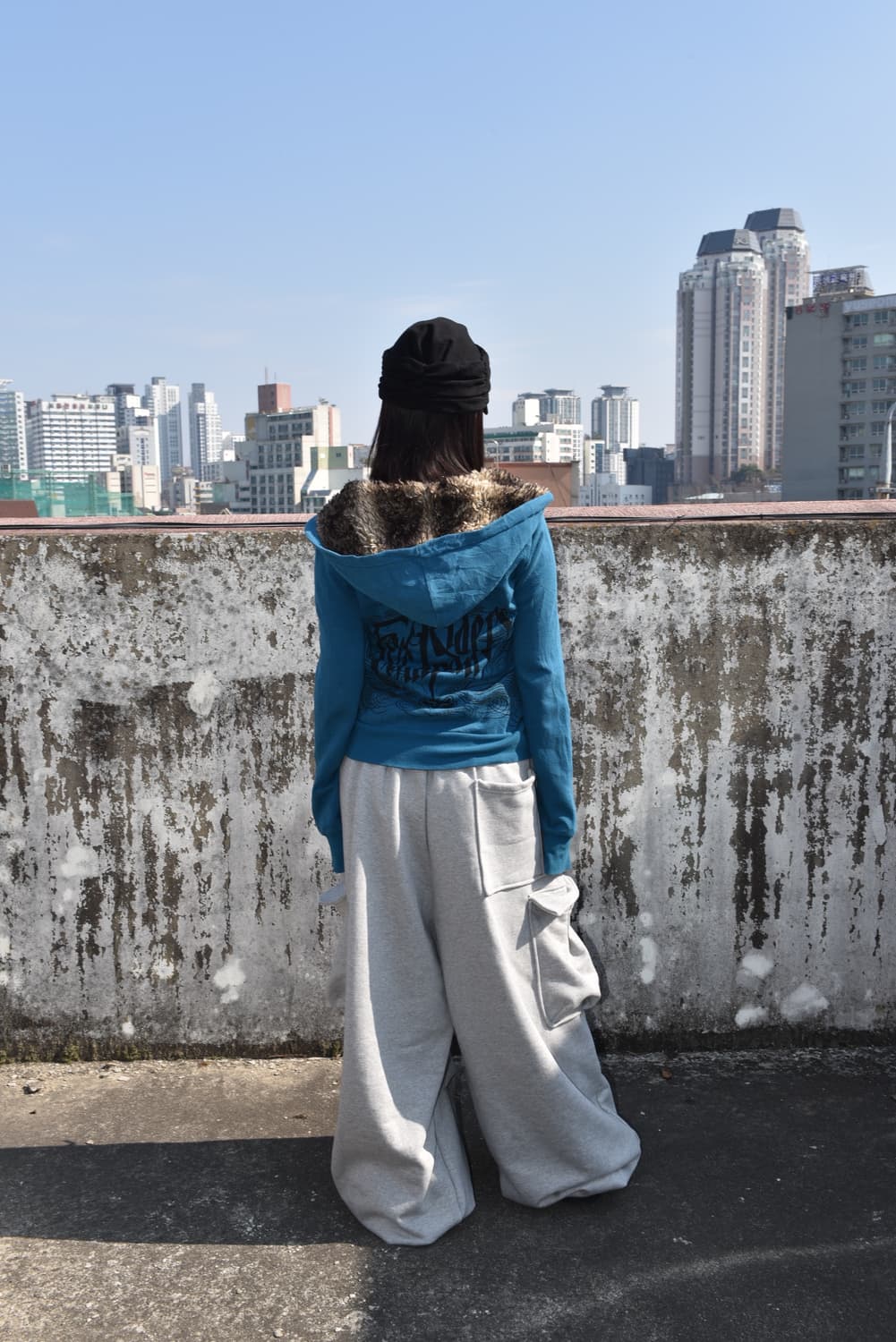 Y2K 틸 플리스 후드 점퍼 상품이미지8