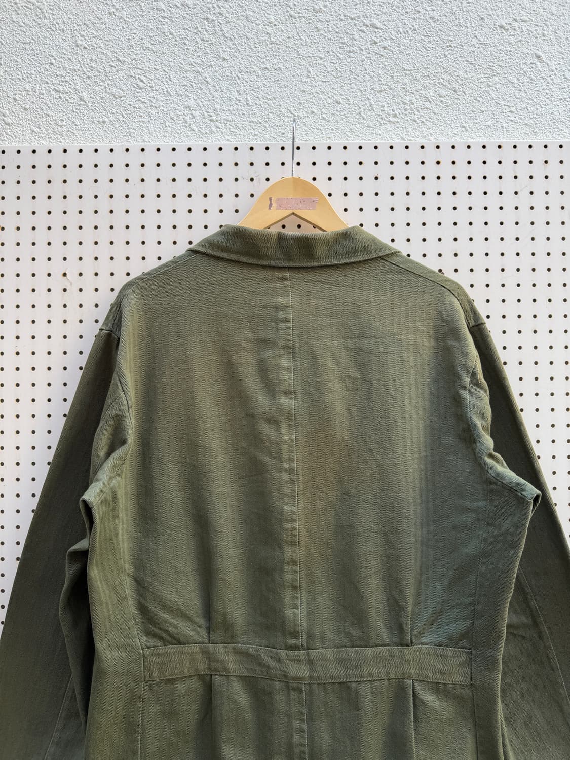 1970s EUROPEAN OLIVE HBT 올리브 헤링본 프렌치워크자켓 상품이미지9