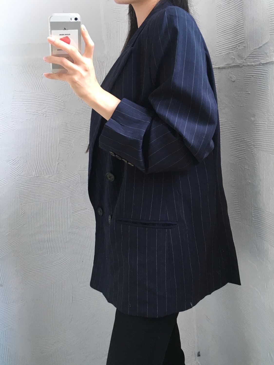 Burberry 버버리 네이비 스트라이프 더블 블레이저 상품이미지3