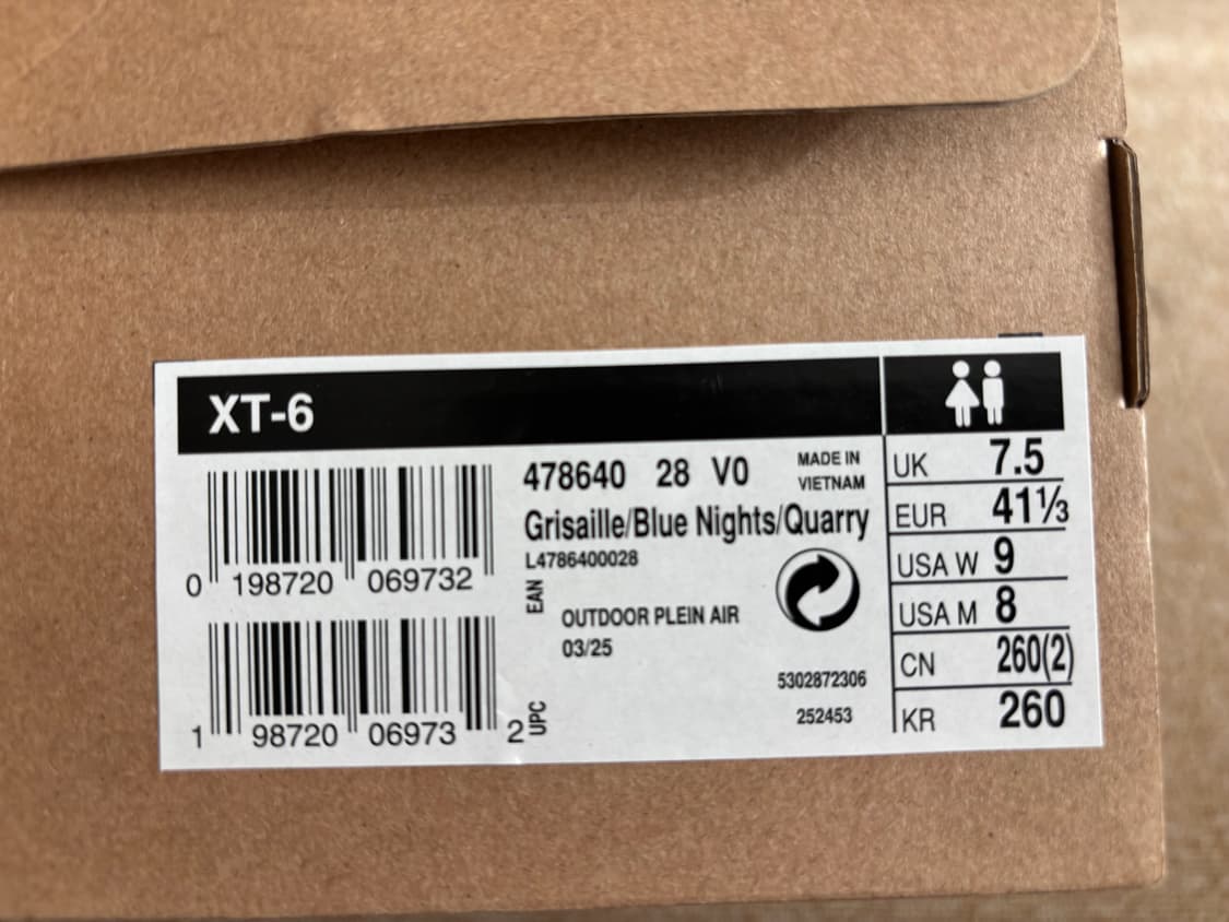 살로몬 xt-6 그리자이유/블루나이트 260 상품이미지7