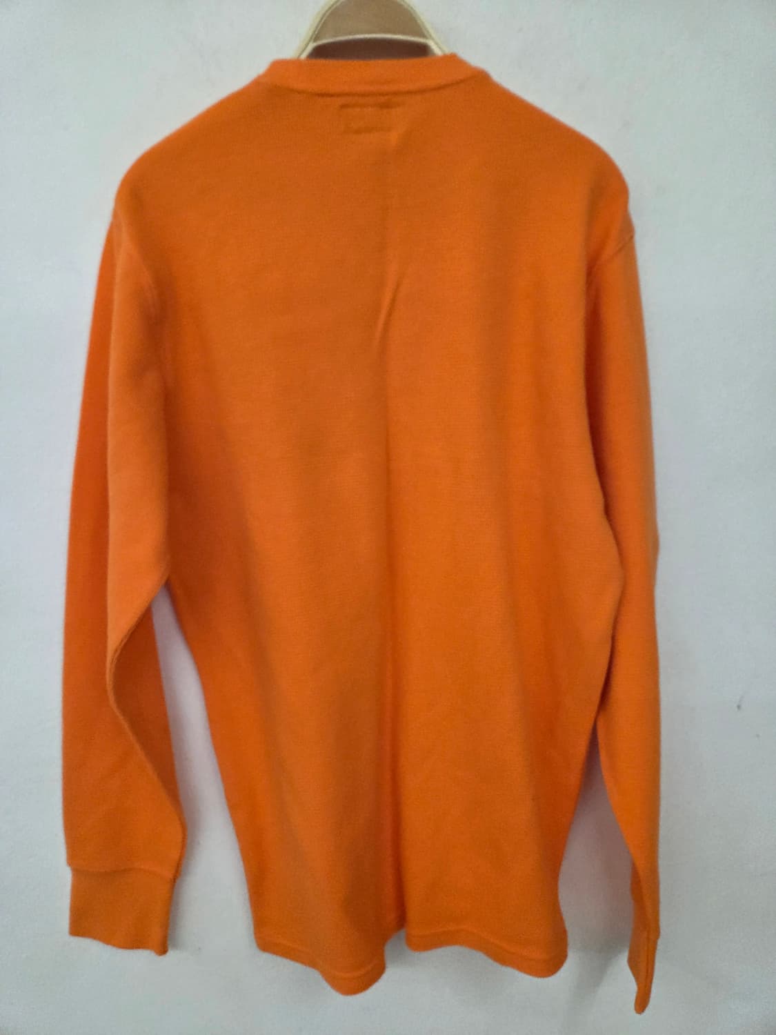 폴로 오렌지색 와플 긴팔 상품이미지3