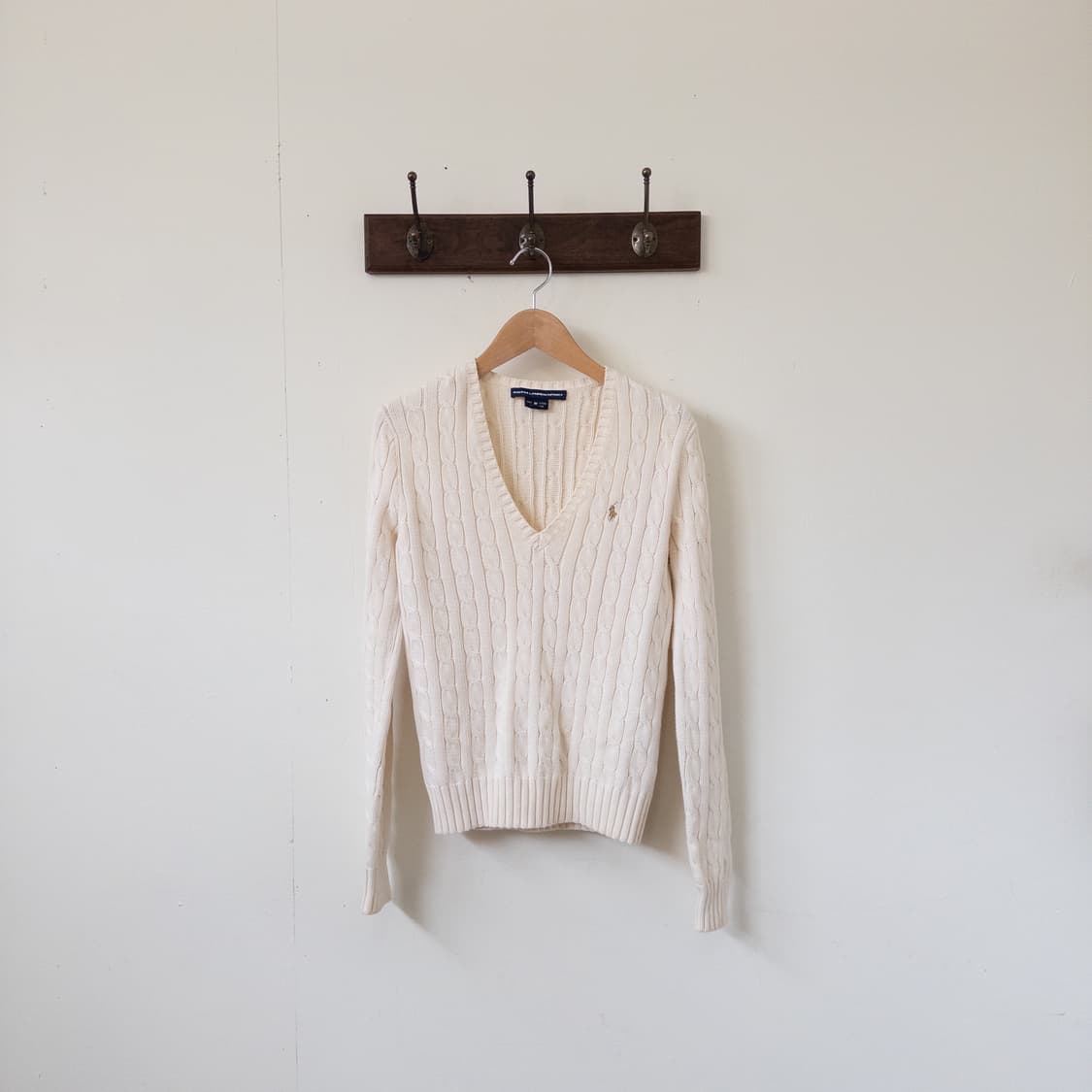 폴로랄프로렘 코튼 크림 스웨터 상품이미지4