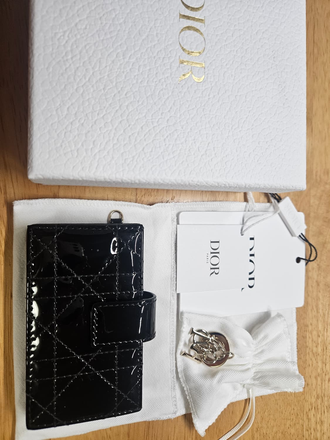 디올 아코디언 카드지갑(블랙) 상품이미지1