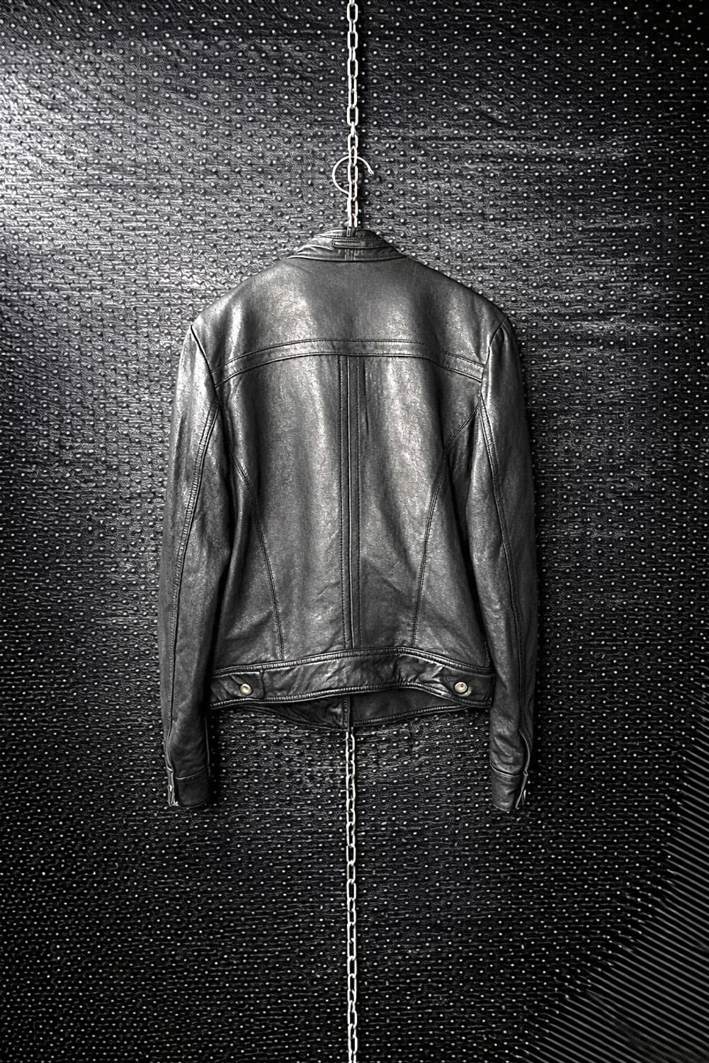 레더 니트 믹스 자켓 상품이미지2