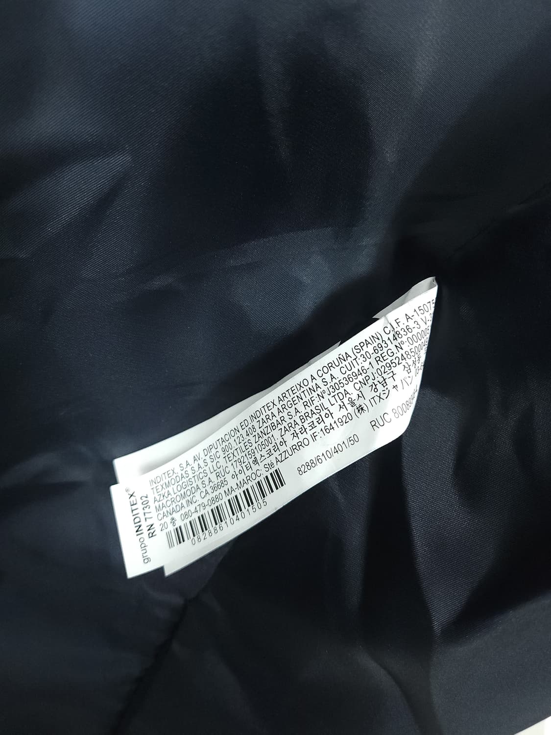  ZARA 슬림핏 블레이저 자켓 네이비 100 L 새제품급 상품이미지9