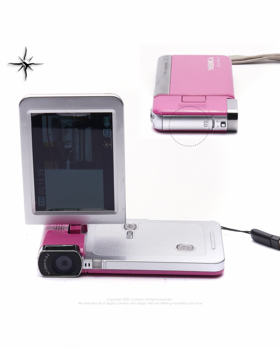 (💎극희귀)야시카 Yashica Pink Petit 2빈티지 핑크캠코더 상품이미지9
