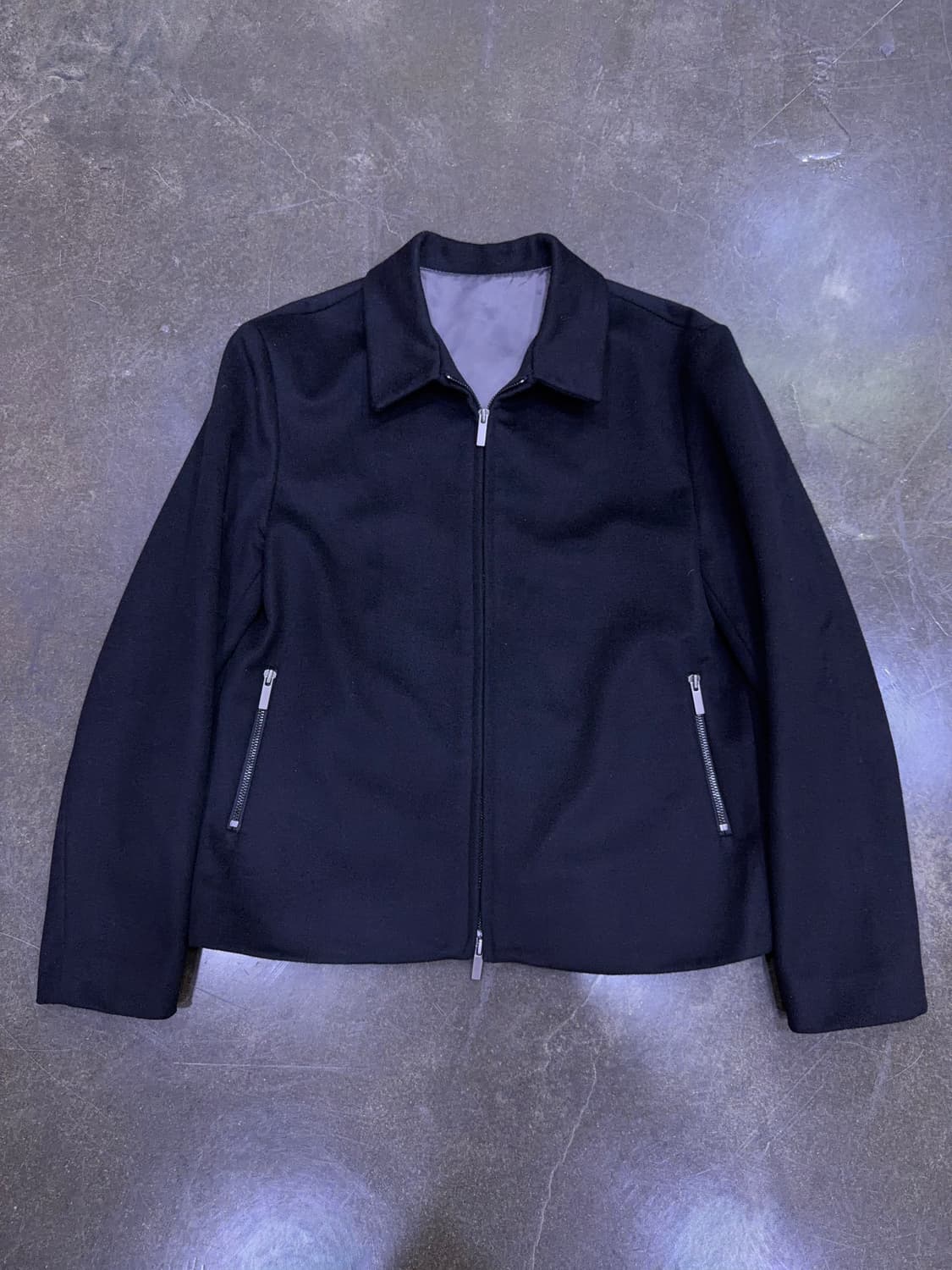 엘무드 미니멀 캐시미어 트러커 자켓 블루종 46 상품이미지2