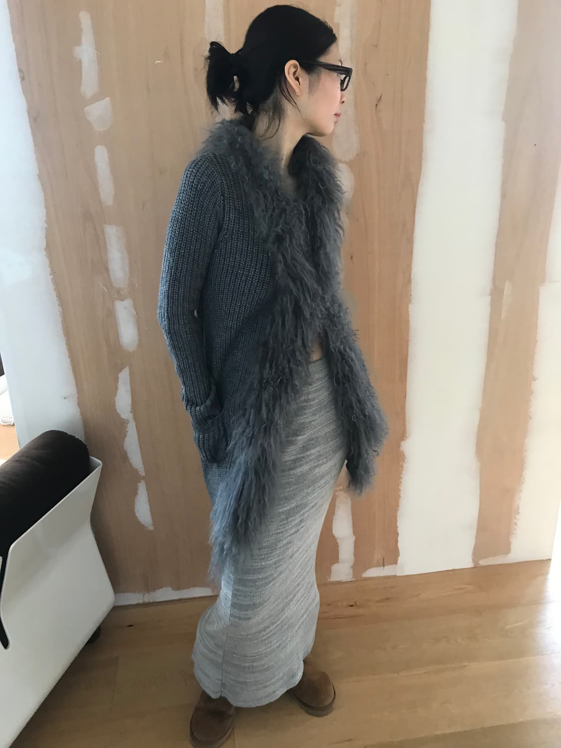 vintage fur cardigan 상품이미지1