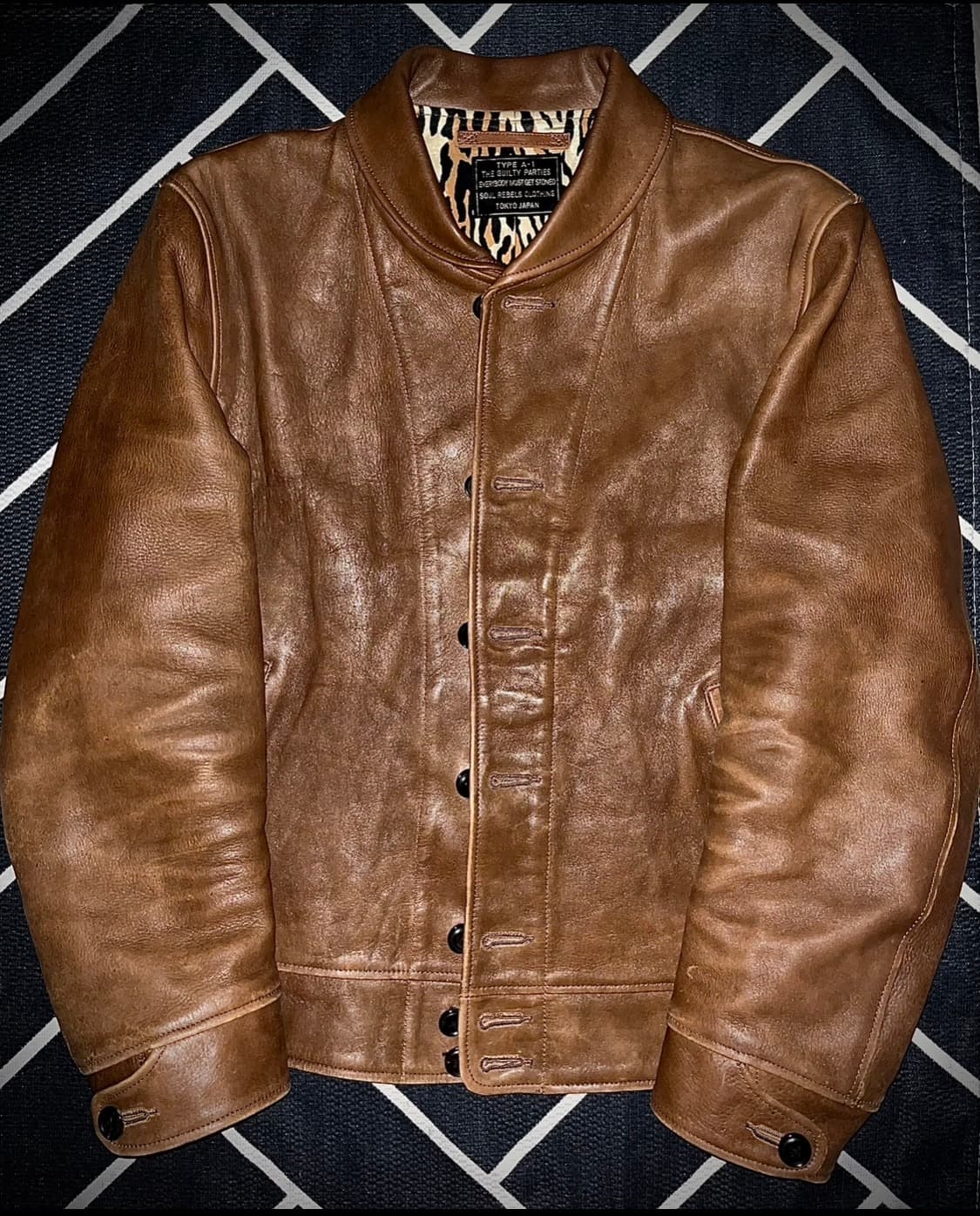 와코마리아 19FW 코삭자켓 카우하이드 브라운 L사이즈 상품이미지1