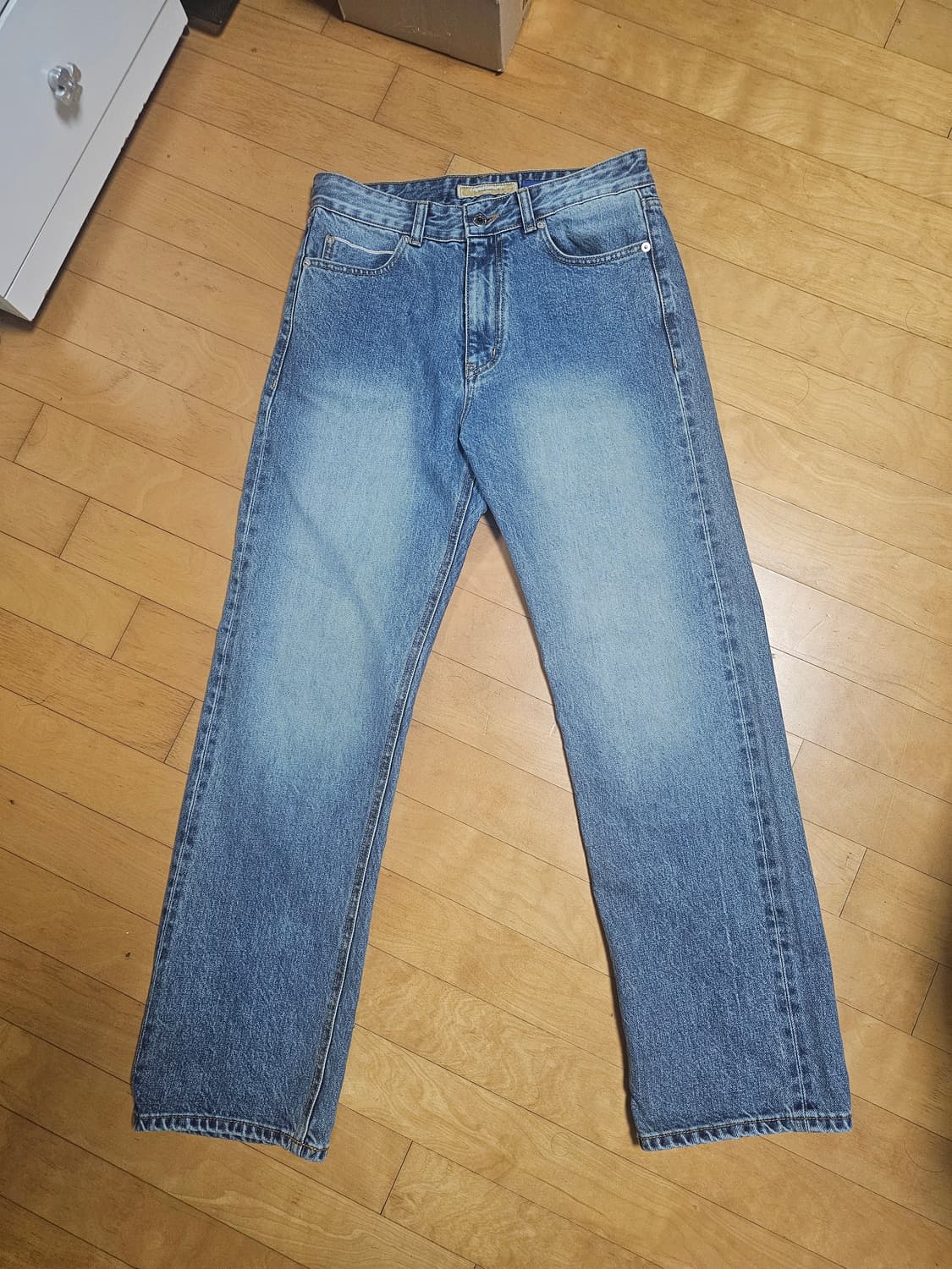 프리즘웍스 OG 셀비지 레귤러 데님 중청 상품이미지1