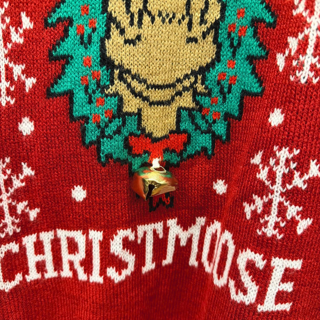 H&M 크루넥 니트 크리스마스 자카드 패턴 장식 디테일 레귤러핏 레드 상품이미지7