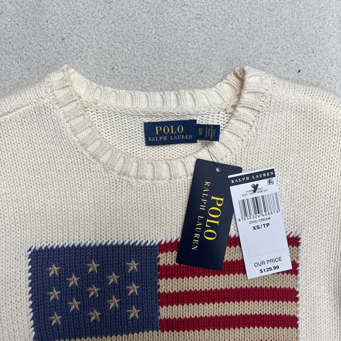 [새상품] 폴로랄프로렌 성조기 니트 화이트 XS 상품이미지4