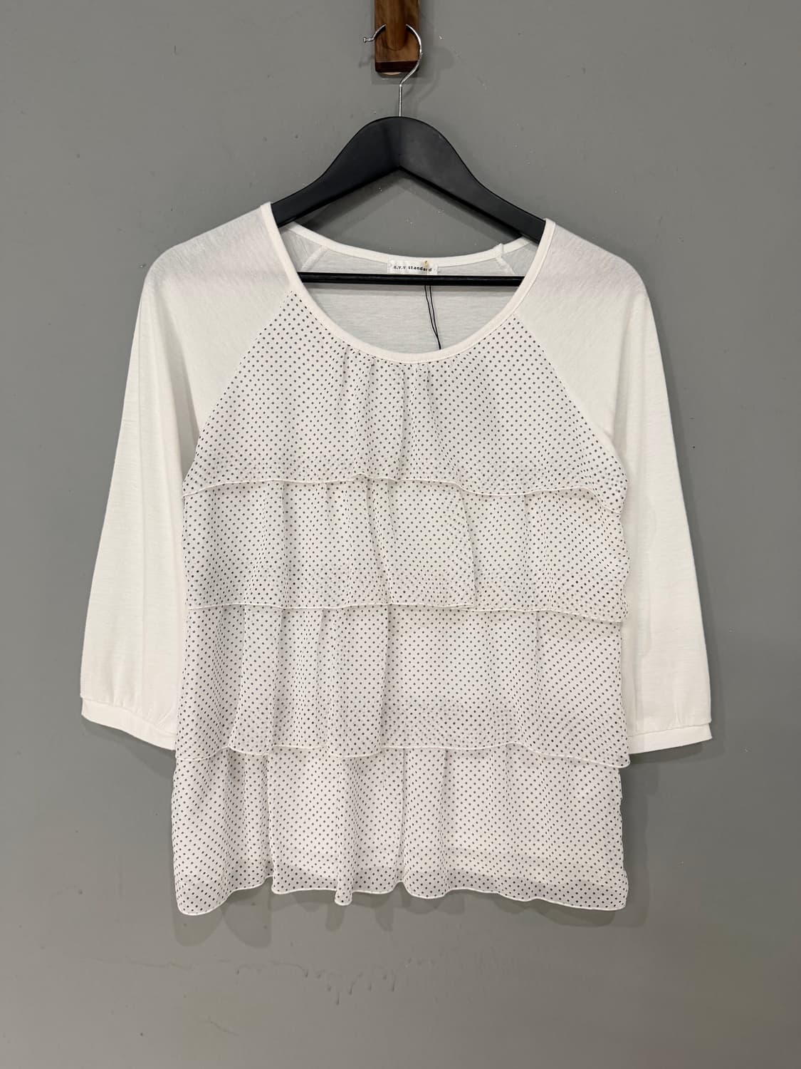 dot pattern can-can detail top 상품이미지5