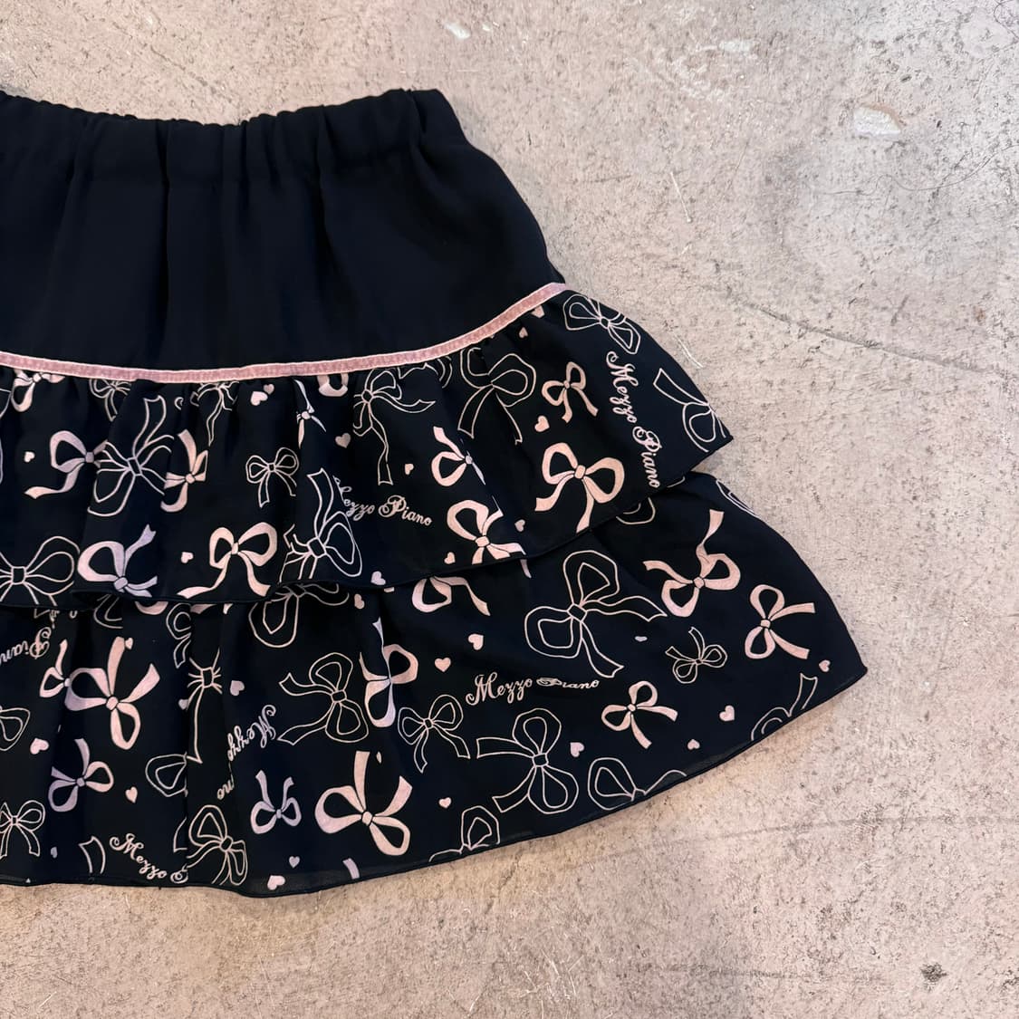 MEZZO PIANO 리본 프린팅 스커트 상품이미지6