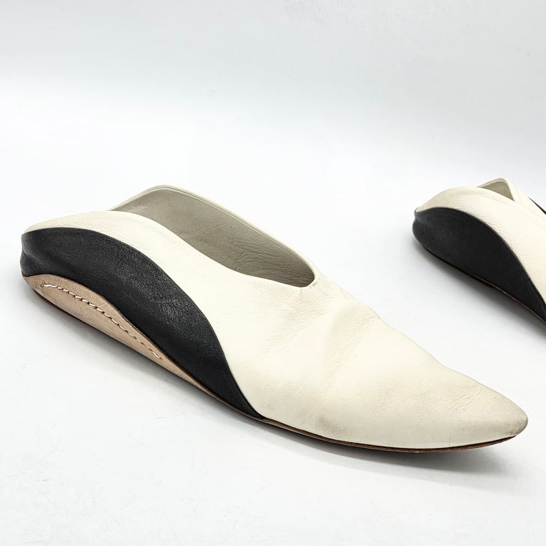  마르셀 우먼스 뮬 로퍼 흰/검 (37)  상품이미지7