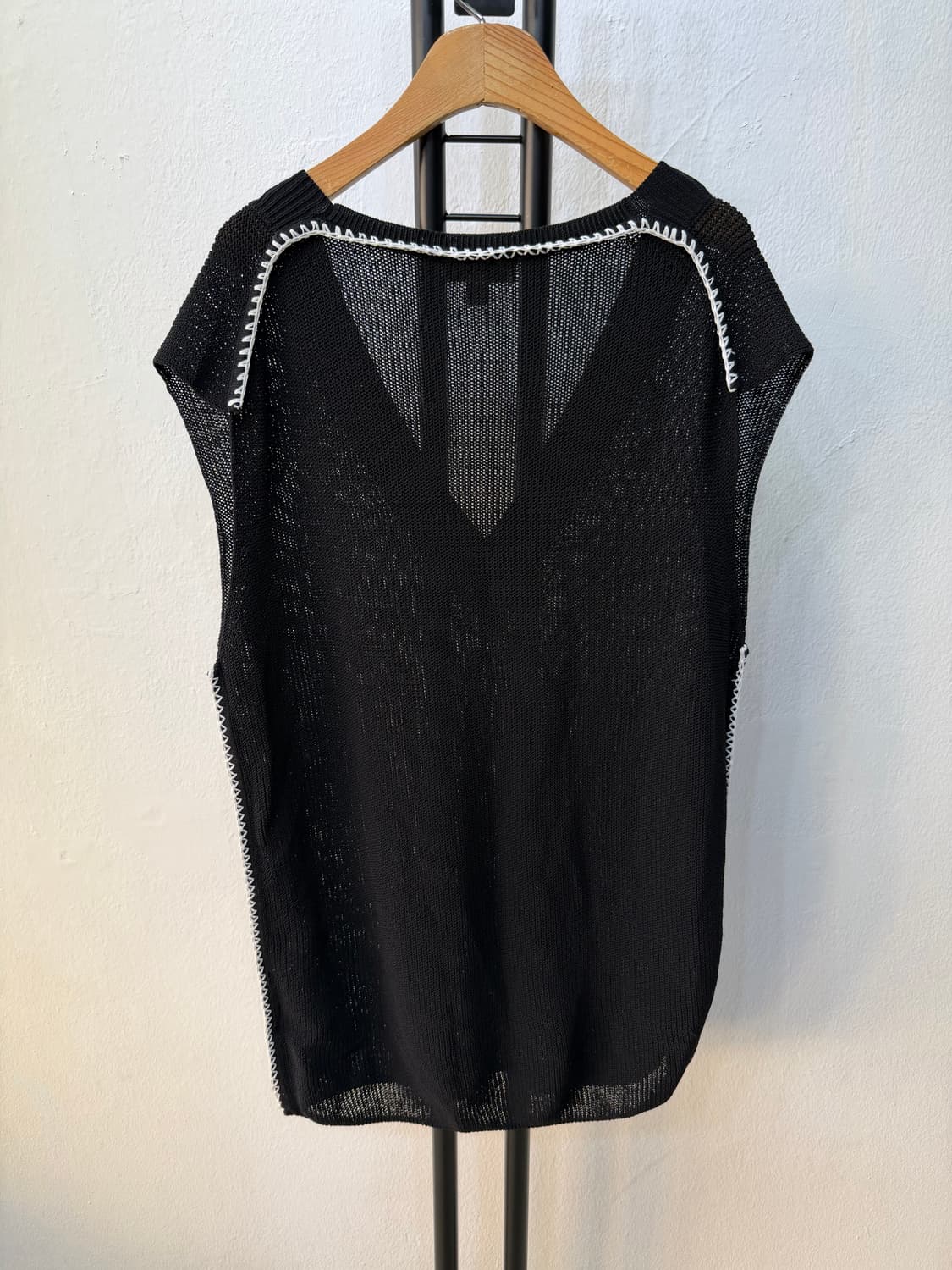 정품) COS 코스 블랙 루즈핏 브이넥 니트 조끼 S 상품이미지6