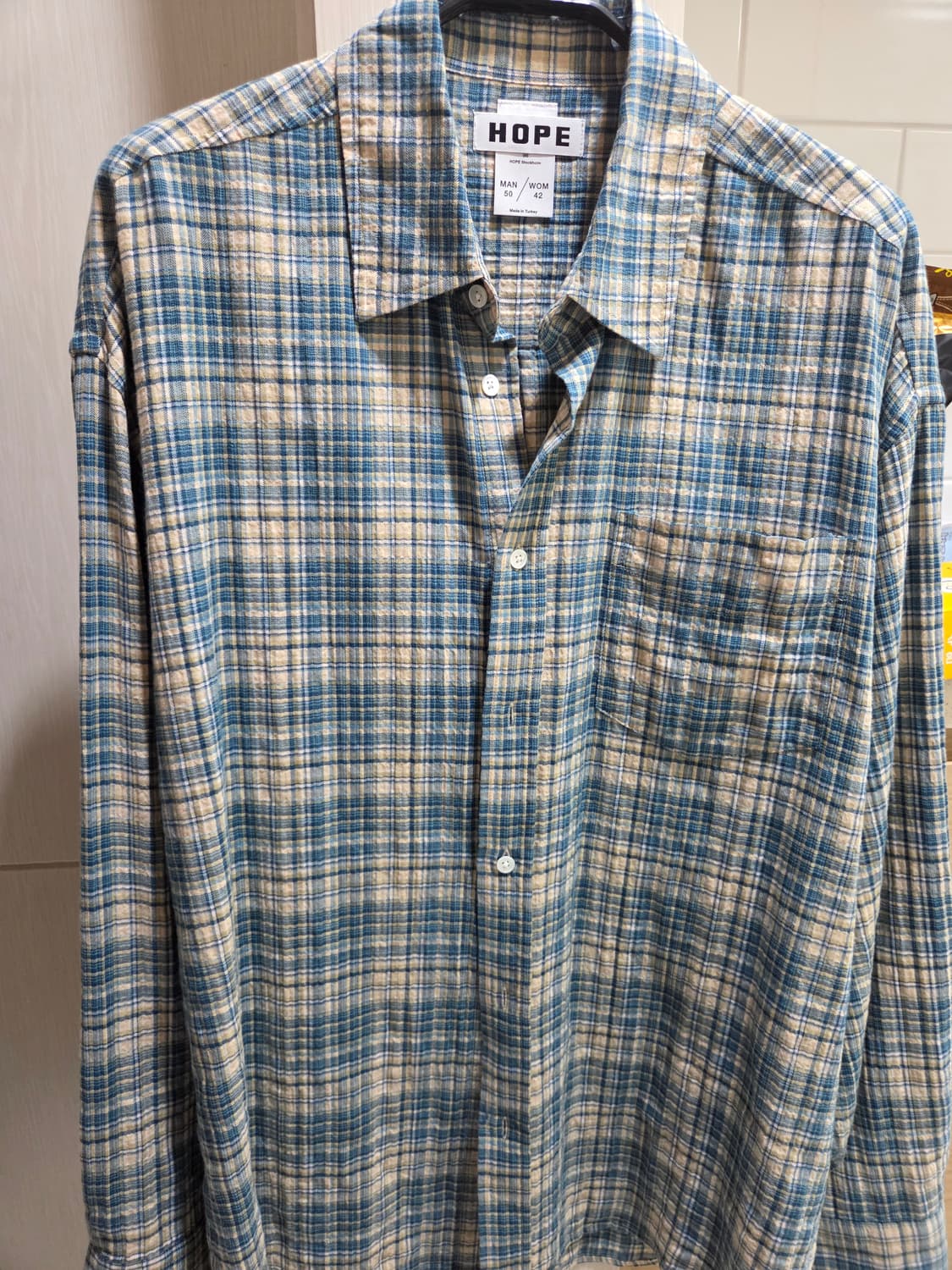 HOPE 체크 셔츠 상품이미지1