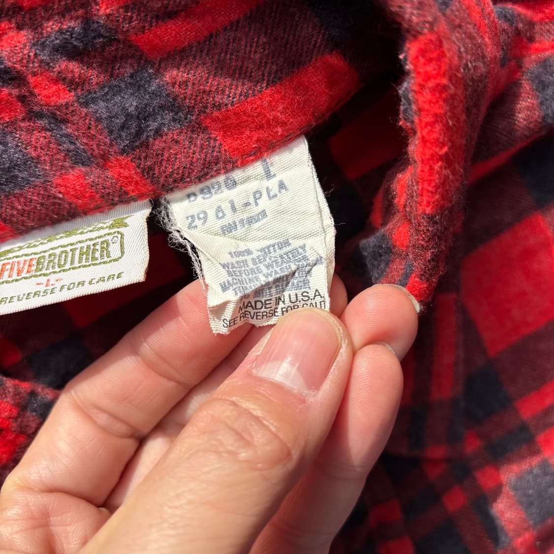 90년대 미국 파이브 브라더스 체크 셔츠 상품이미지4
