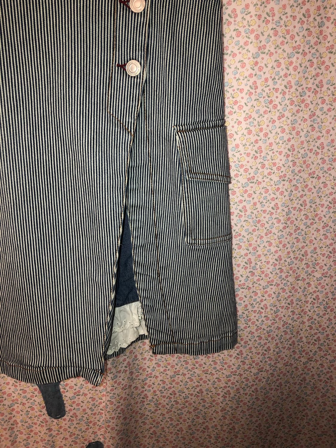 stripe pocket slit skirt 상품이미지3