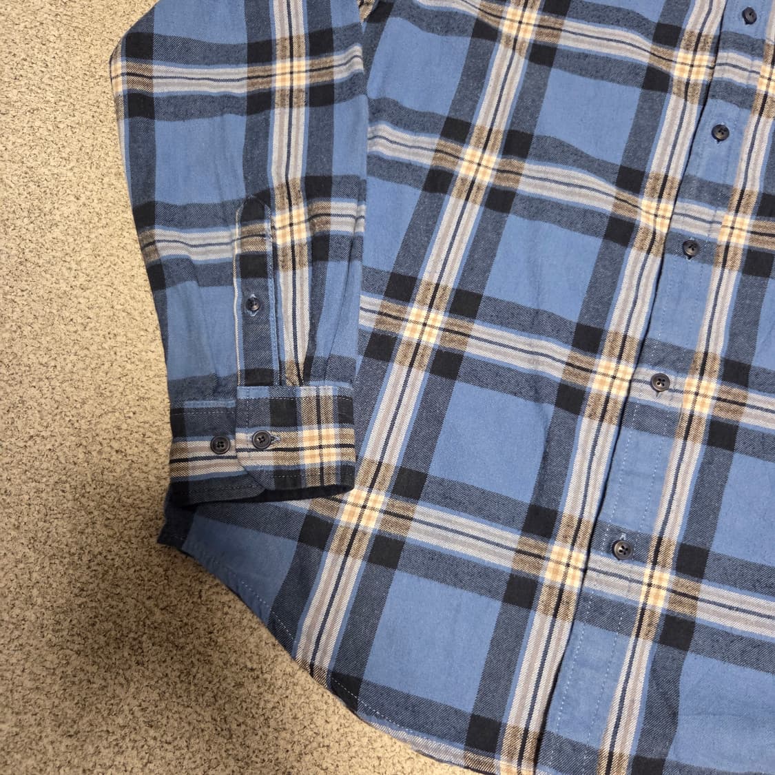 Merona 블루 플란넬 체크셔츠 L(100) 상품이미지4
