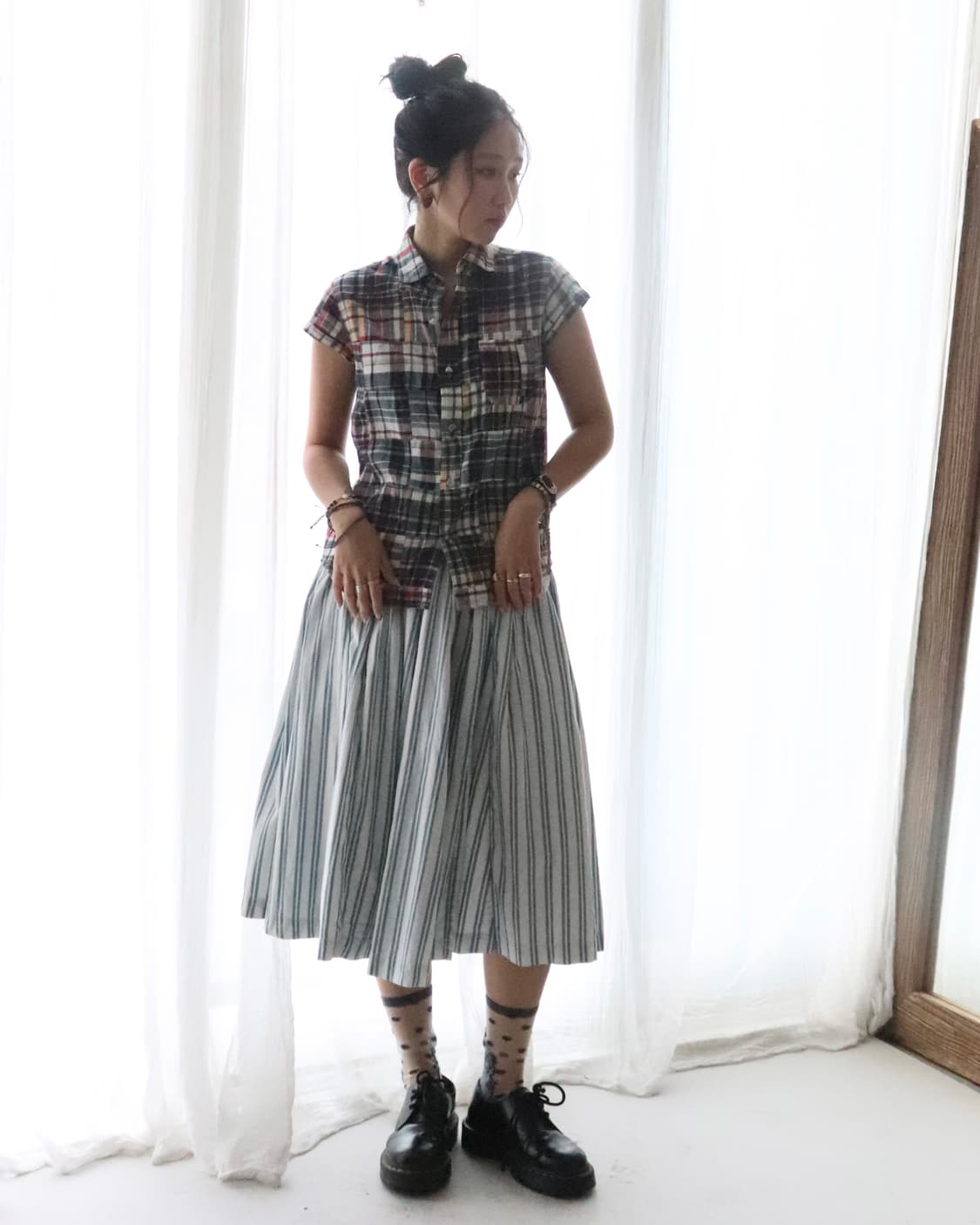 [Beams Boy] Patchwork Check Shirt 상품이미지3