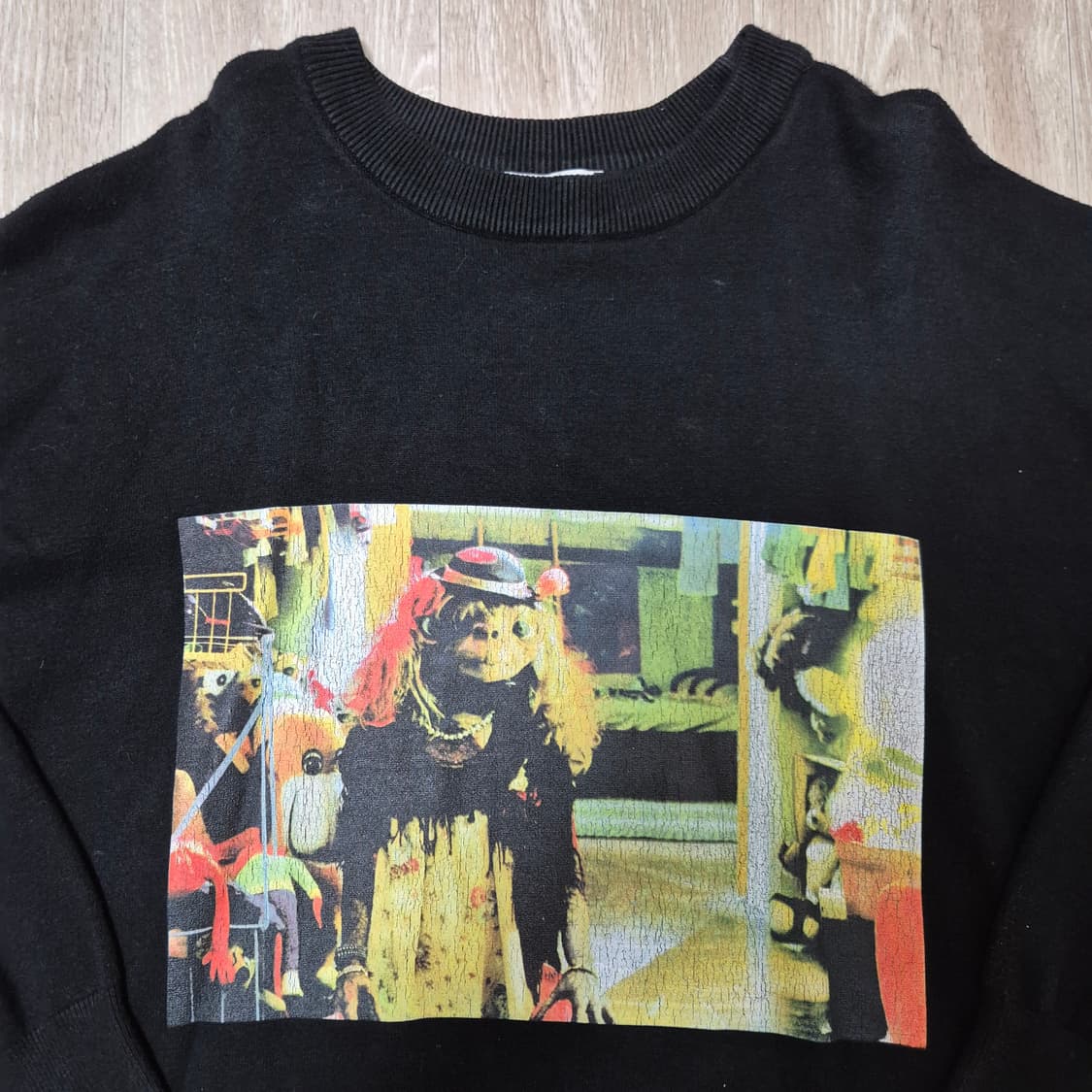 자라 KNIT 빅프린팅 7부 라운드넥 니트 상품이미지2