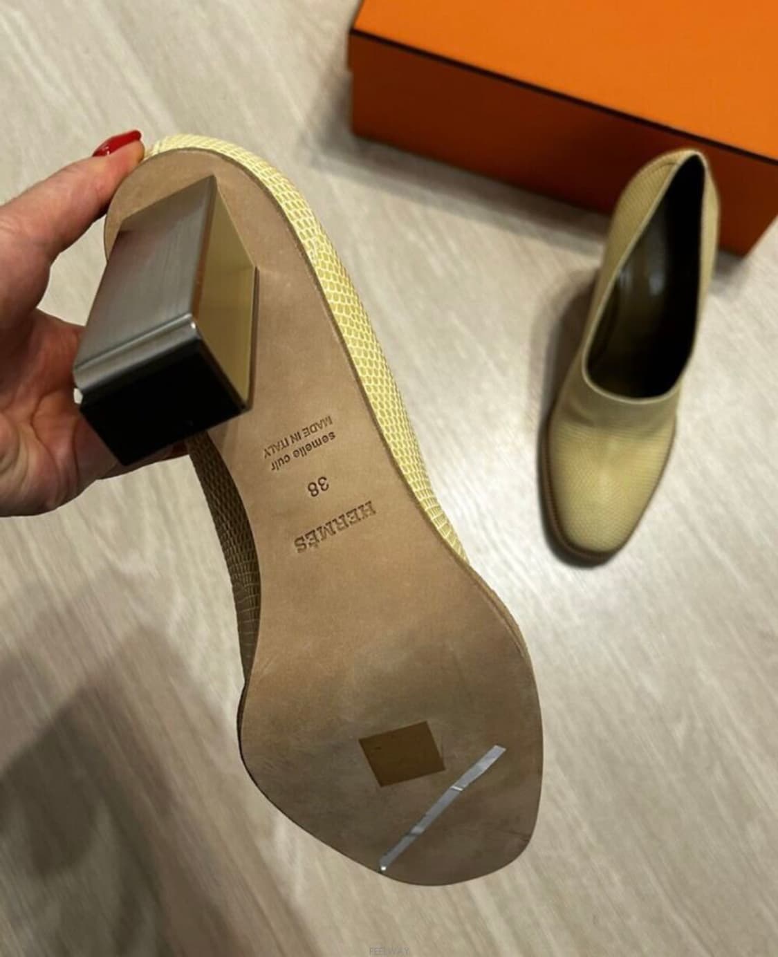 에르메스 슈즈(리자드 스킨-도마뱀 가죽)38 사이즈-해외발송 상품이미지7