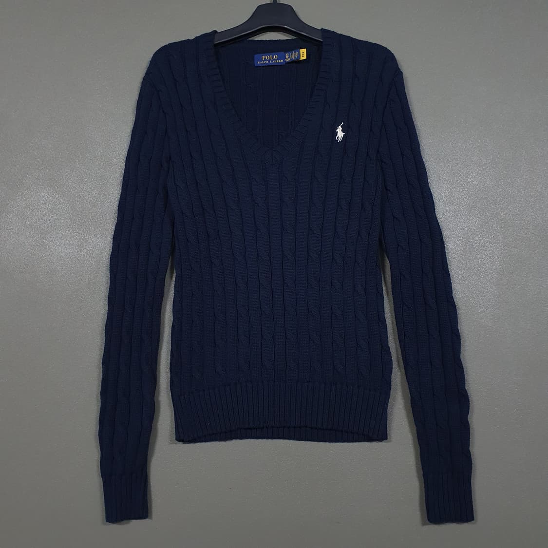 XS) 폴로 랄프로렌 신형 24FW 큐알탭 케이블 니트 꽈배기 스웨터 상품이미지2