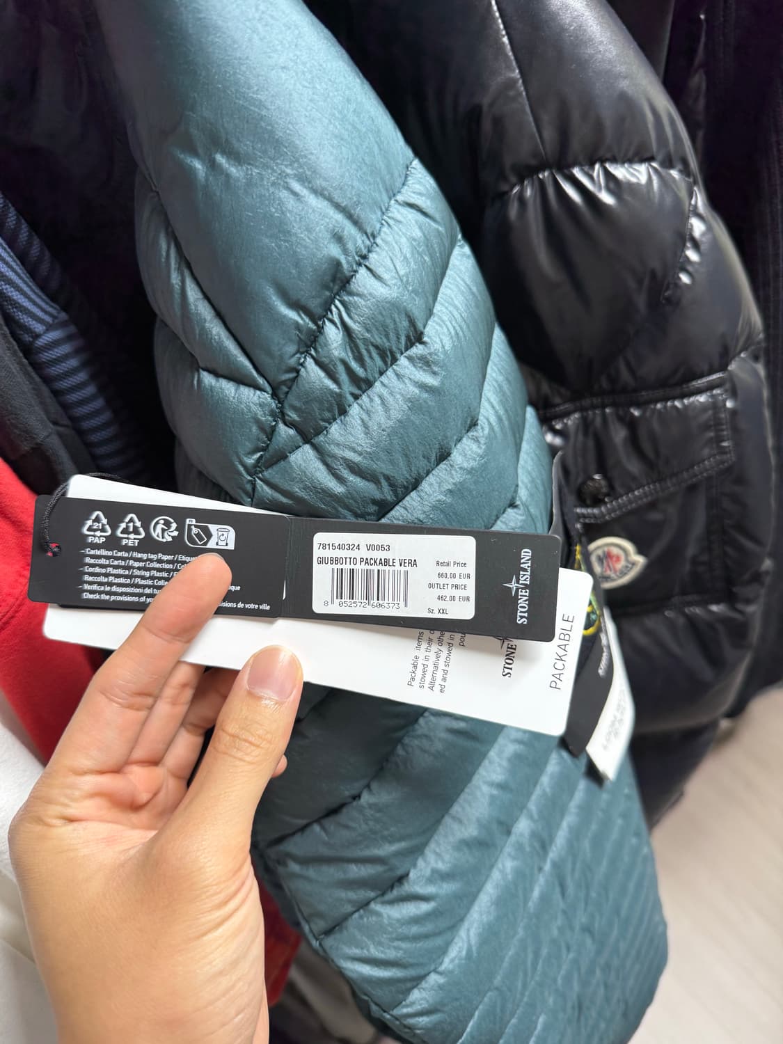 스톤아일랜드 룸 우븐 체임버스 경량패딩 상품이미지3