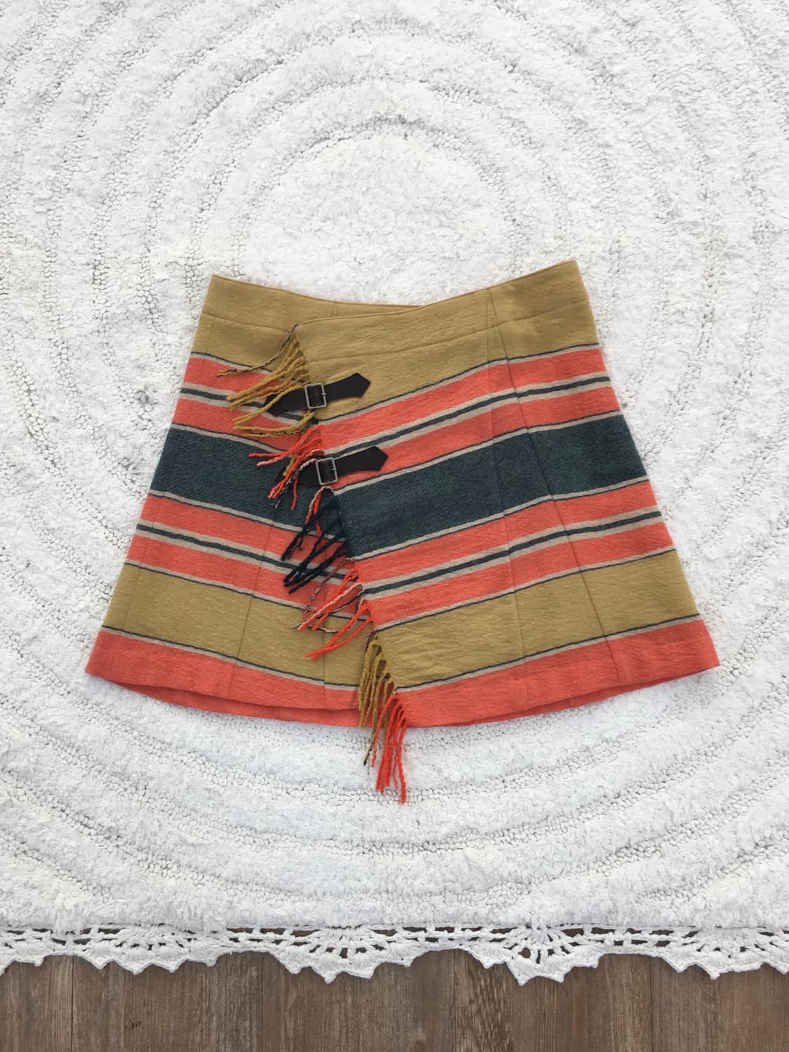 스나오 쿠와하라 프린지 랩스커트 상품이미지1