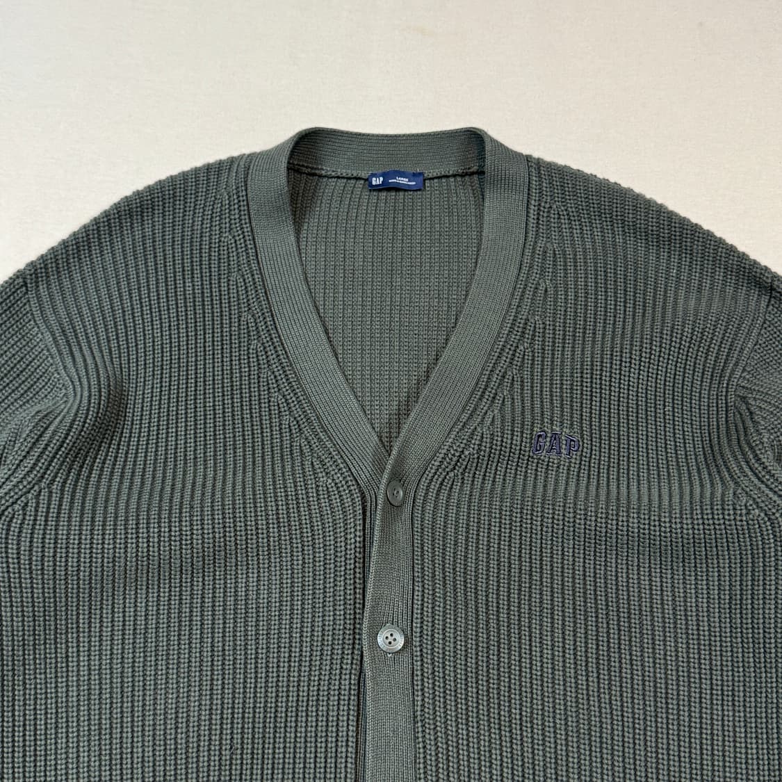 L) GAP 갭 올리브 카키 니트 가디건 상품이미지3