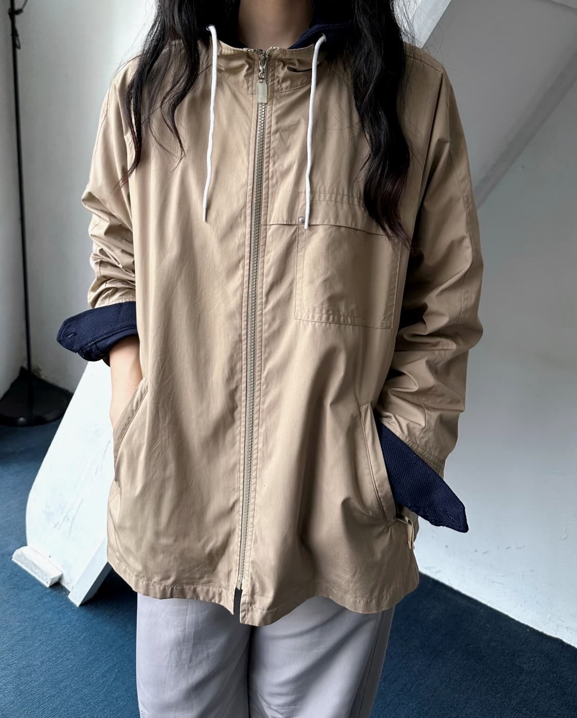 Light poly utility design zip jacket 상품이미지5