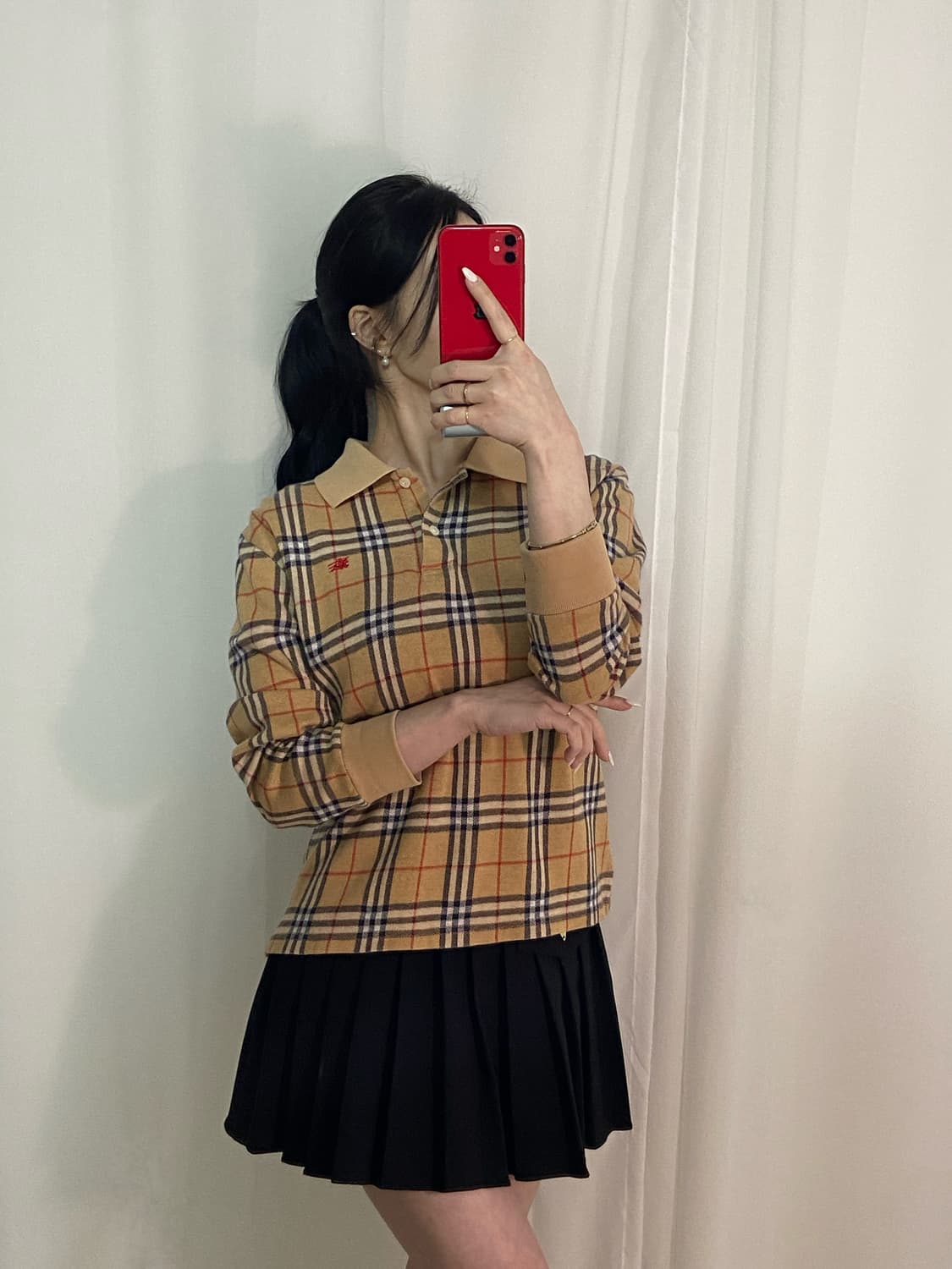 버버리 노바체크 니트pk 상품이미지1