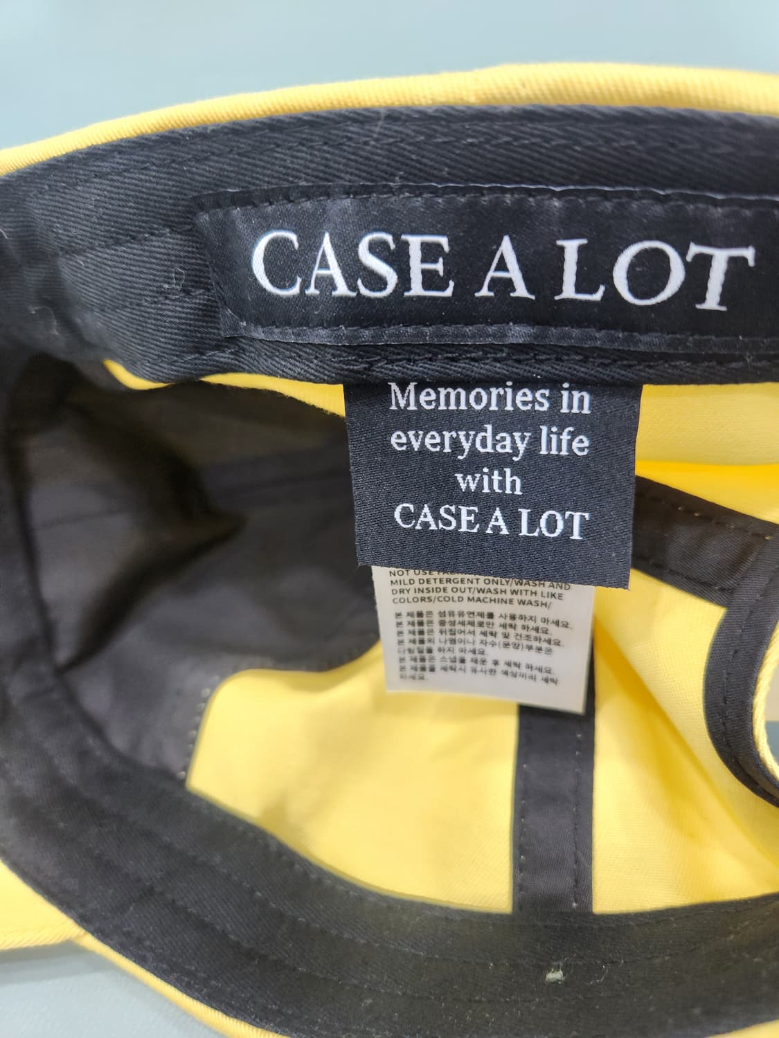 케이스얼랏 CASE A LOT 옐로우 볼캡 모자 프리사이즈 상품이미지6