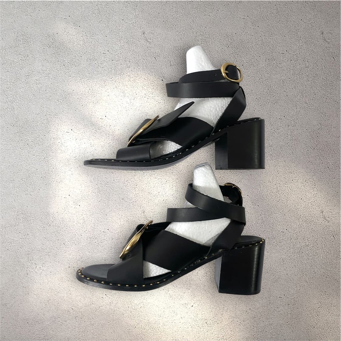 [245] Maje 가죽 골드 버클 스트랩 샌들 (No.548) 상품이미지5