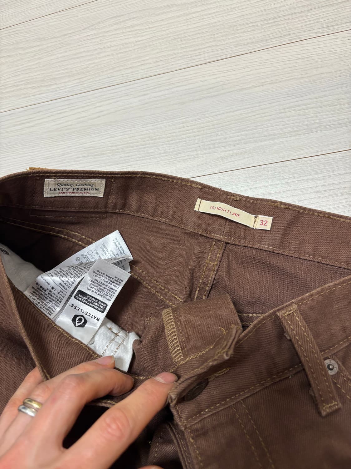 리바이스 플레어 팬츠 토바코 브라운 31인치 부츠컷 상품이미지3