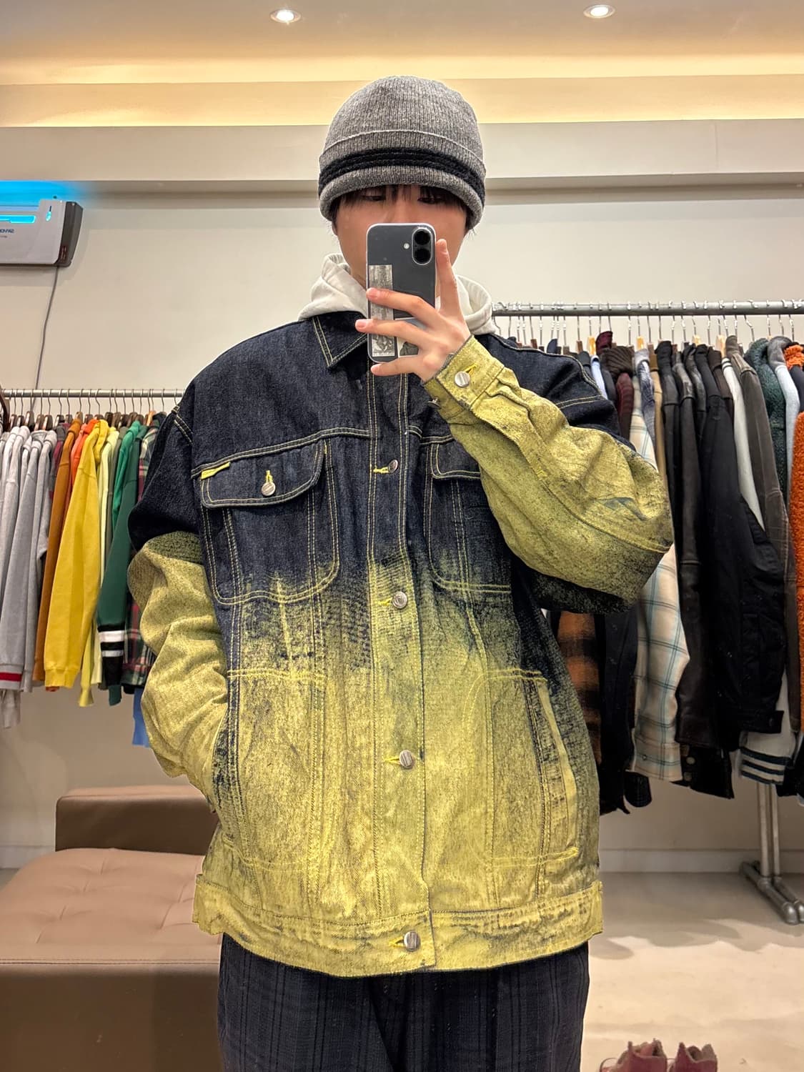 후부 프린팅 코팅 데님자켓 상품이미지8