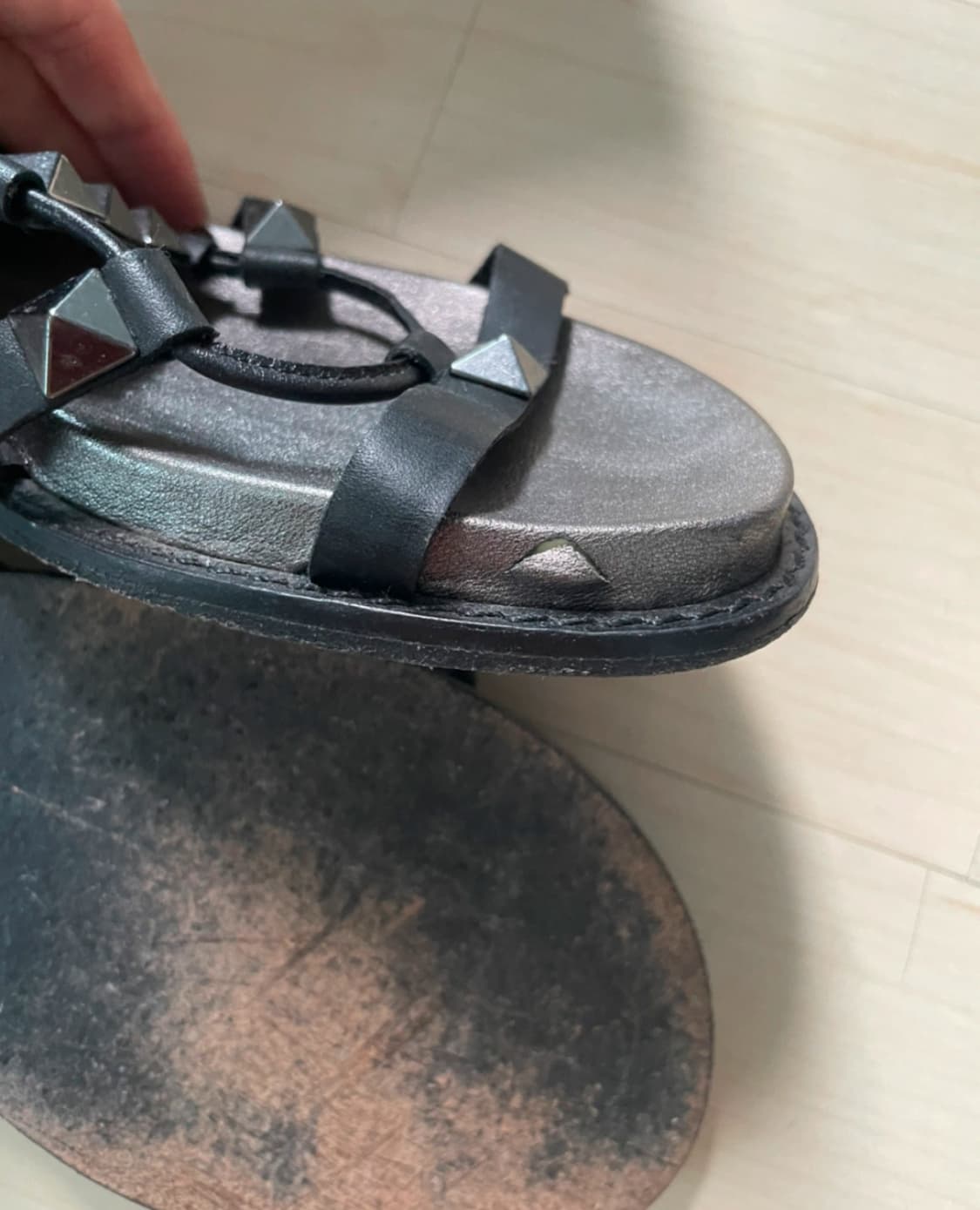 Ash 아쉬 스터드 스트랩 샌들 블랙 37 상품이미지6