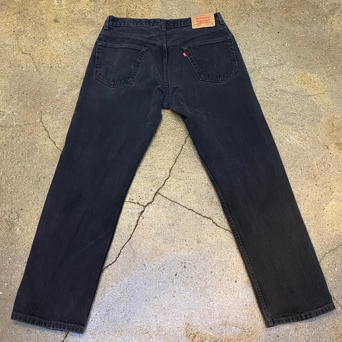 미국 빈티지 리바이스 505 레귤러핏 블랙진 청바지 상품이미지4